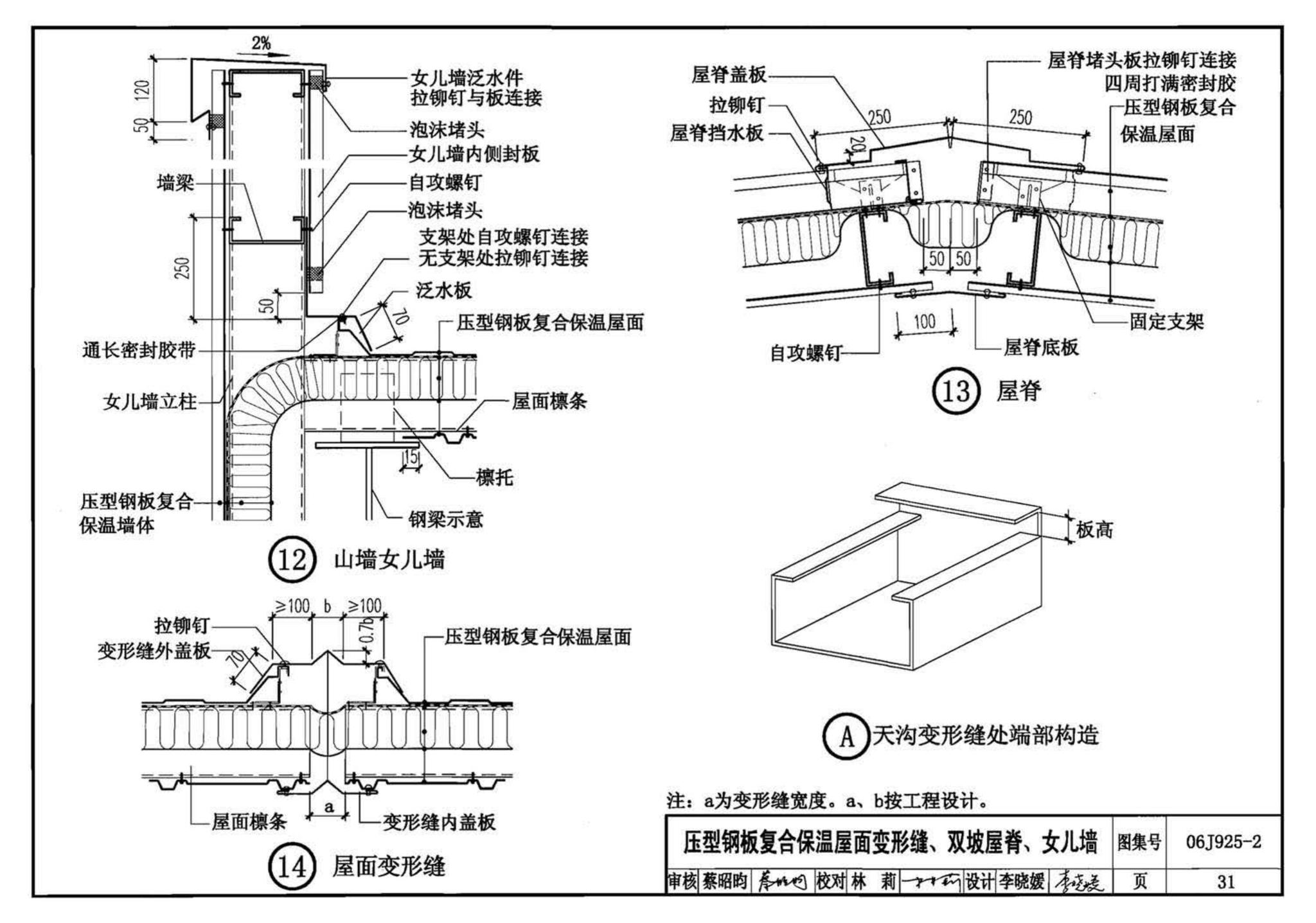 06J925-2--压型钢板、夹芯板屋面及墙体建筑构造（二）