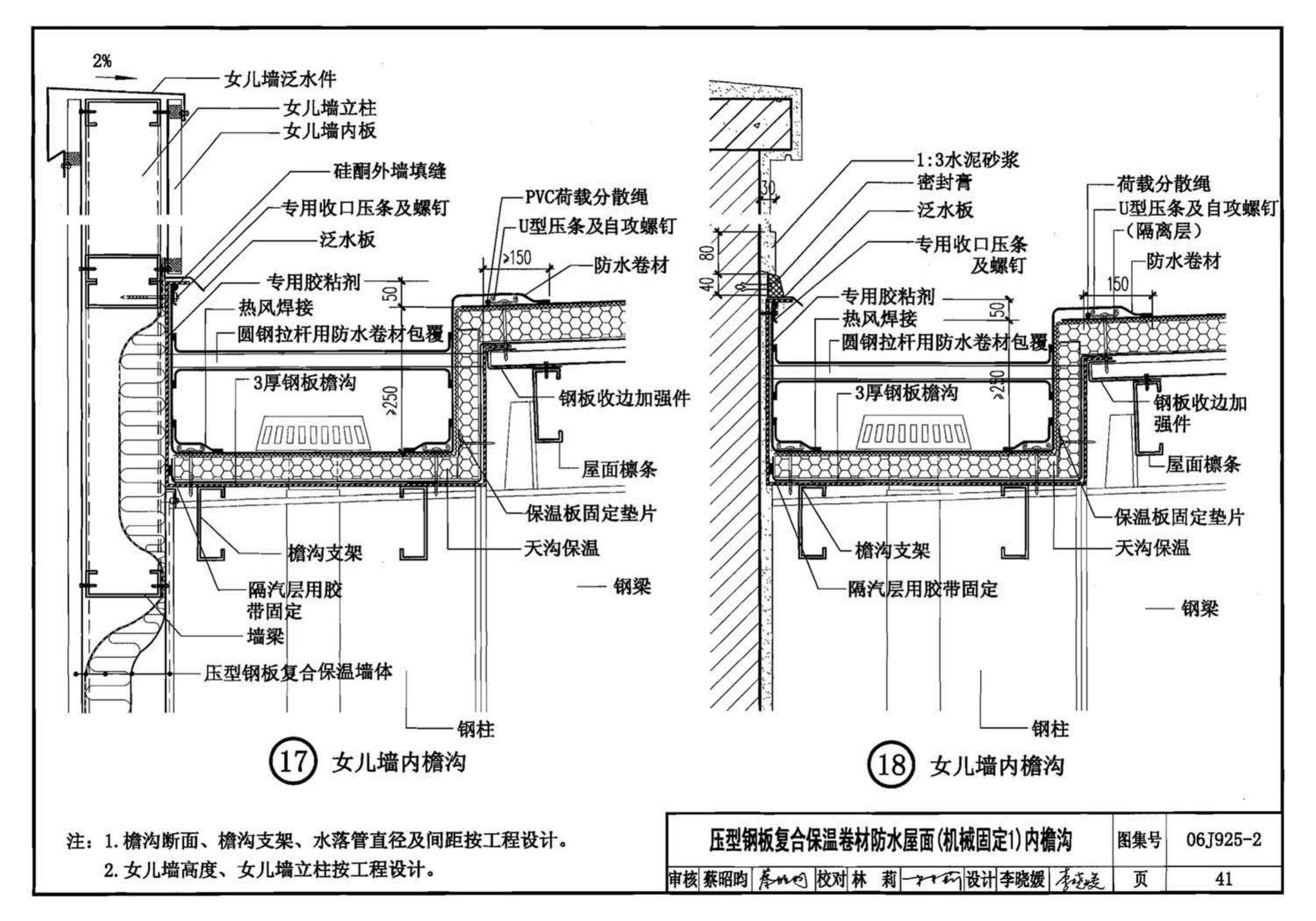 06J925-2--压型钢板、夹芯板屋面及墙体建筑构造（二）