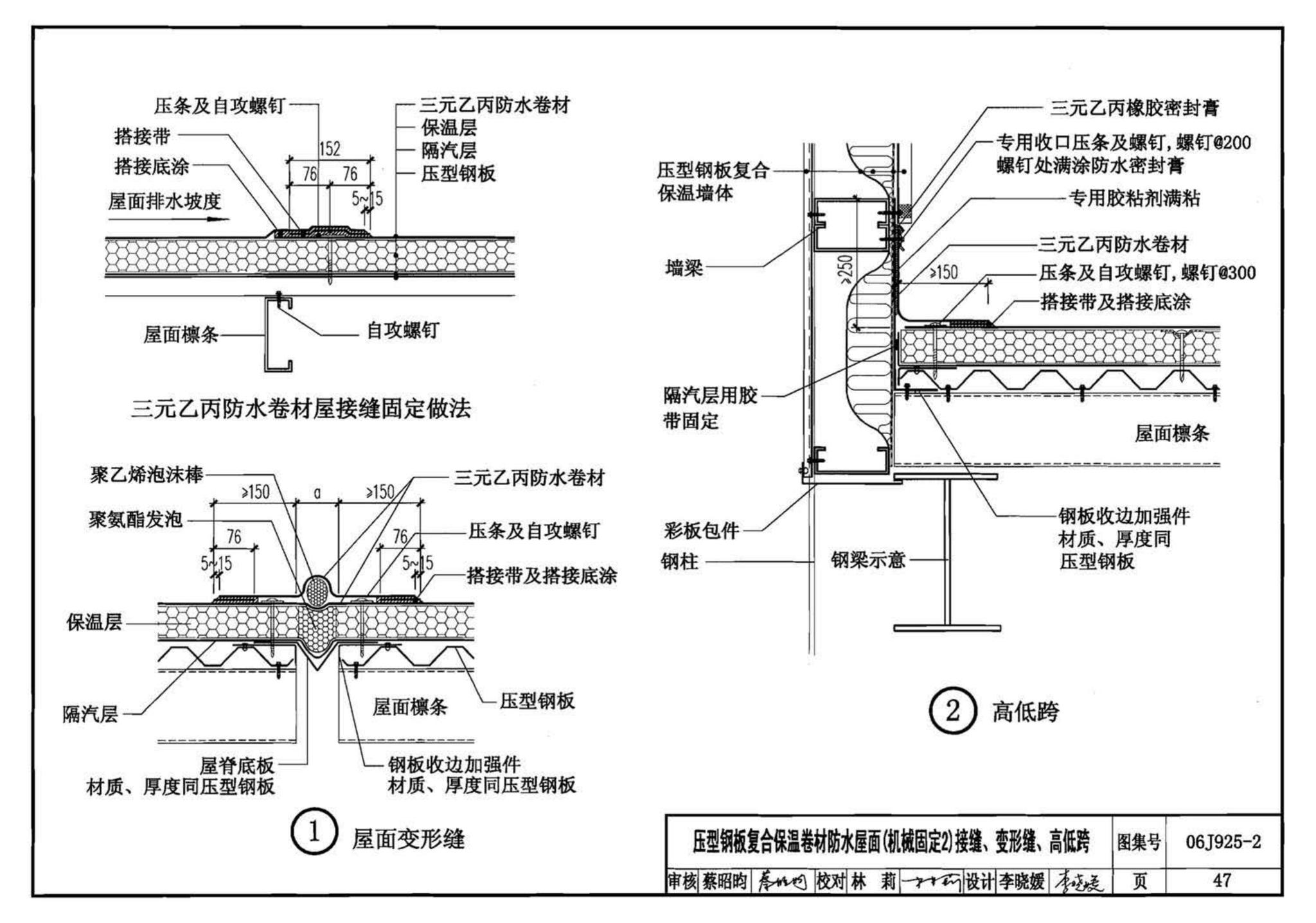 06J925-2--压型钢板、夹芯板屋面及墙体建筑构造（二）