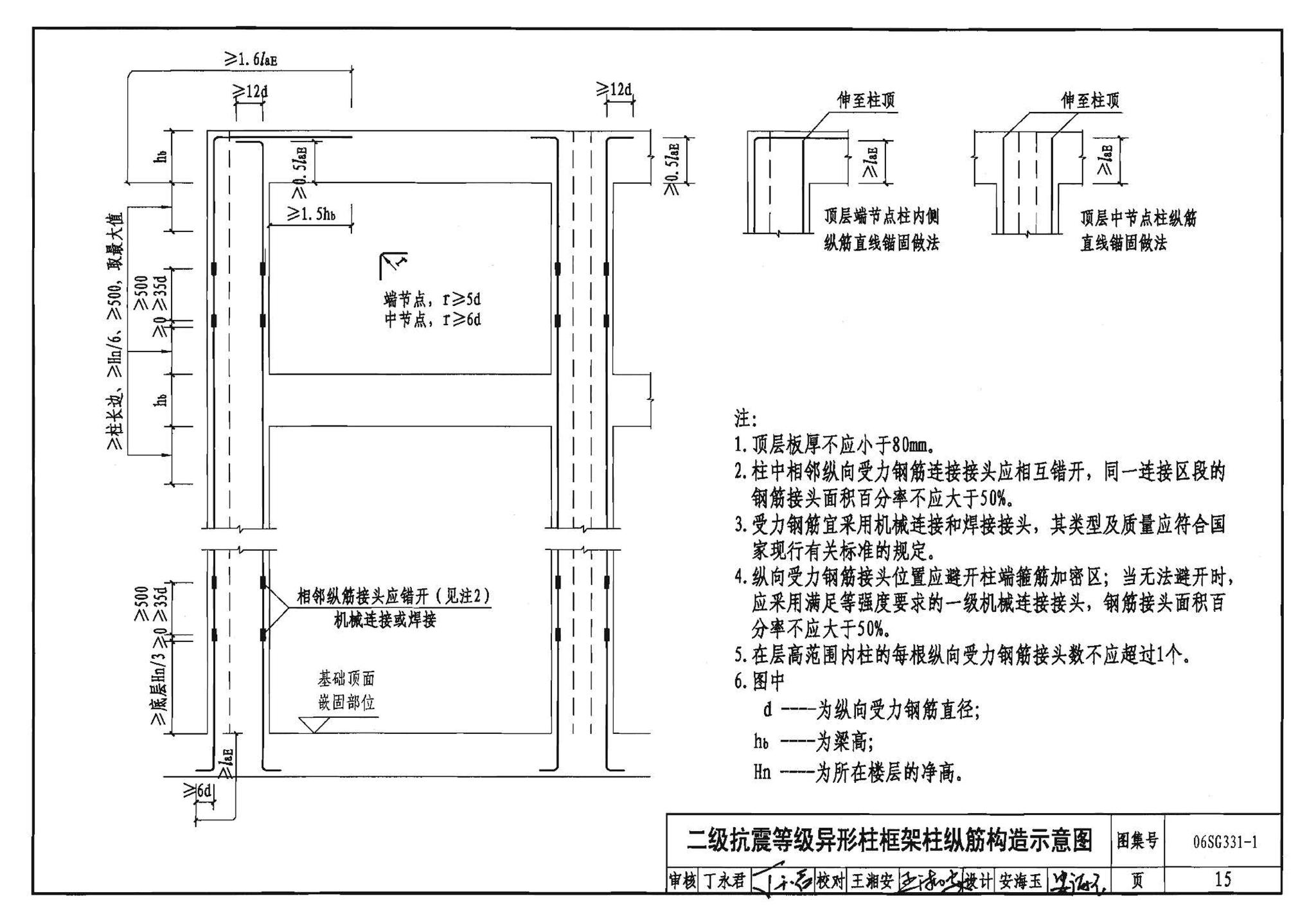 06SG331-1--混凝土异形柱结构构造(一)