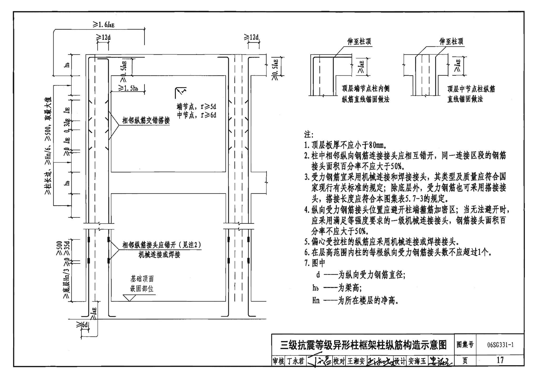 06SG331-1--混凝土异形柱结构构造(一)