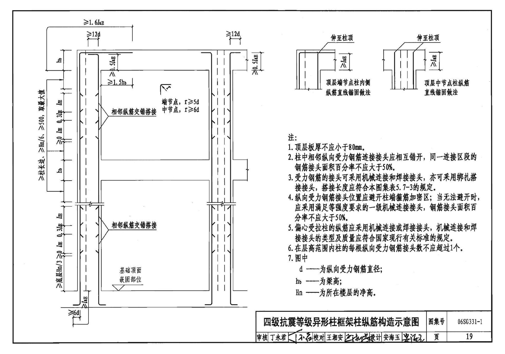 06SG331-1--混凝土异形柱结构构造(一)