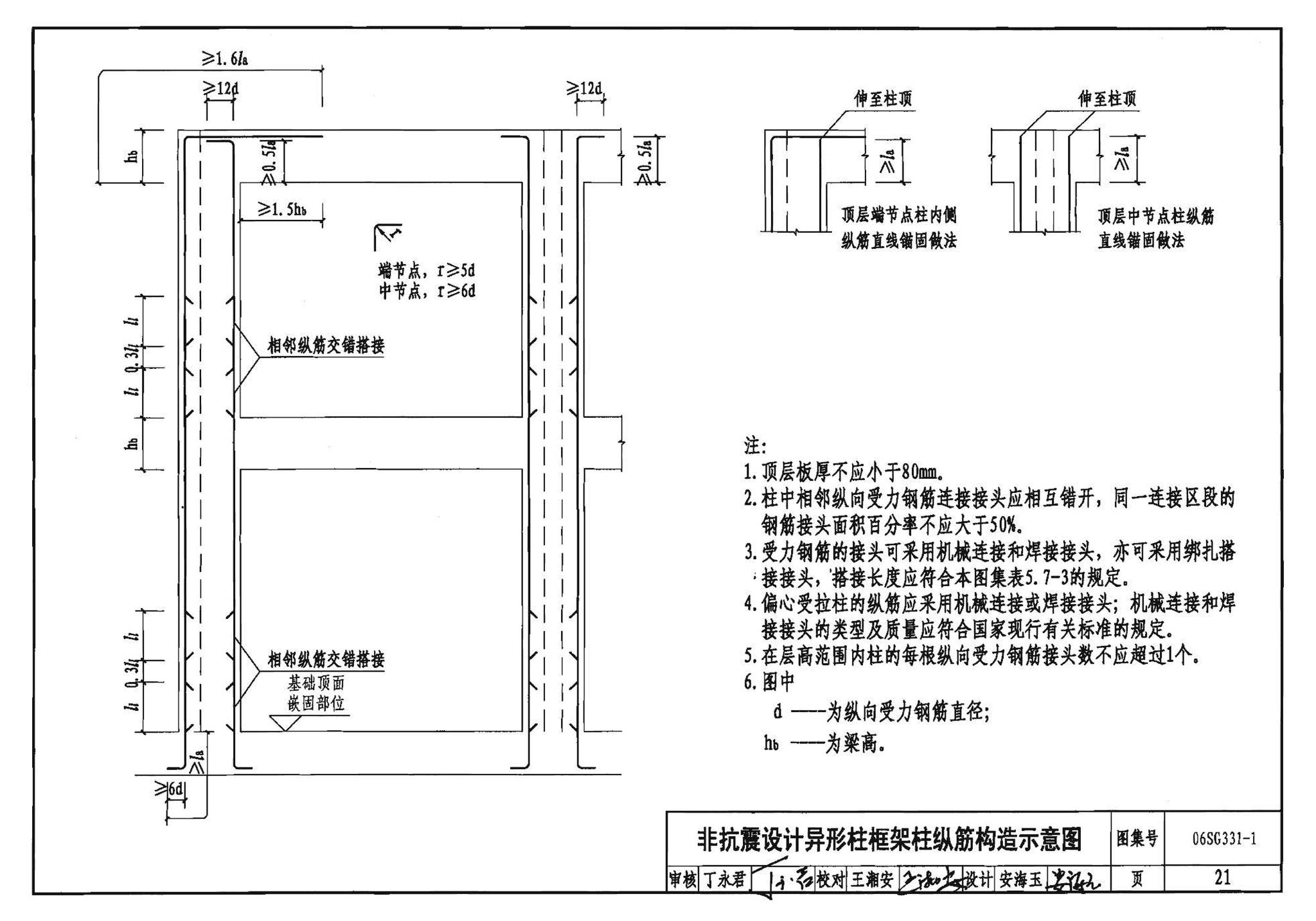 06SG331-1--混凝土异形柱结构构造(一)