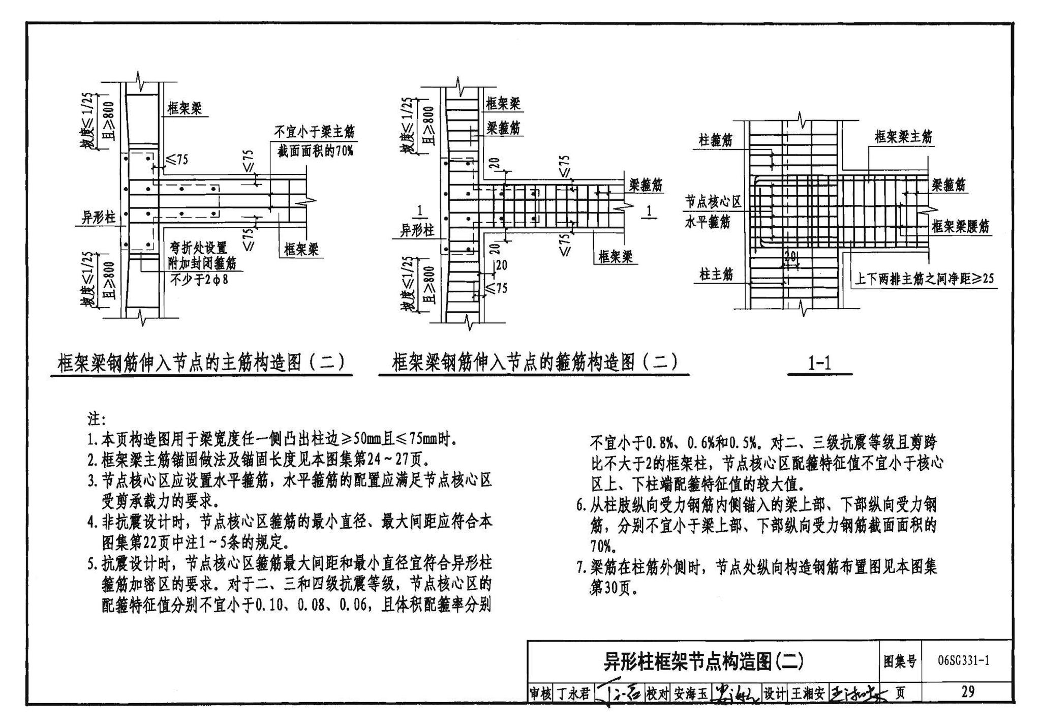 06SG331-1--混凝土异形柱结构构造(一)