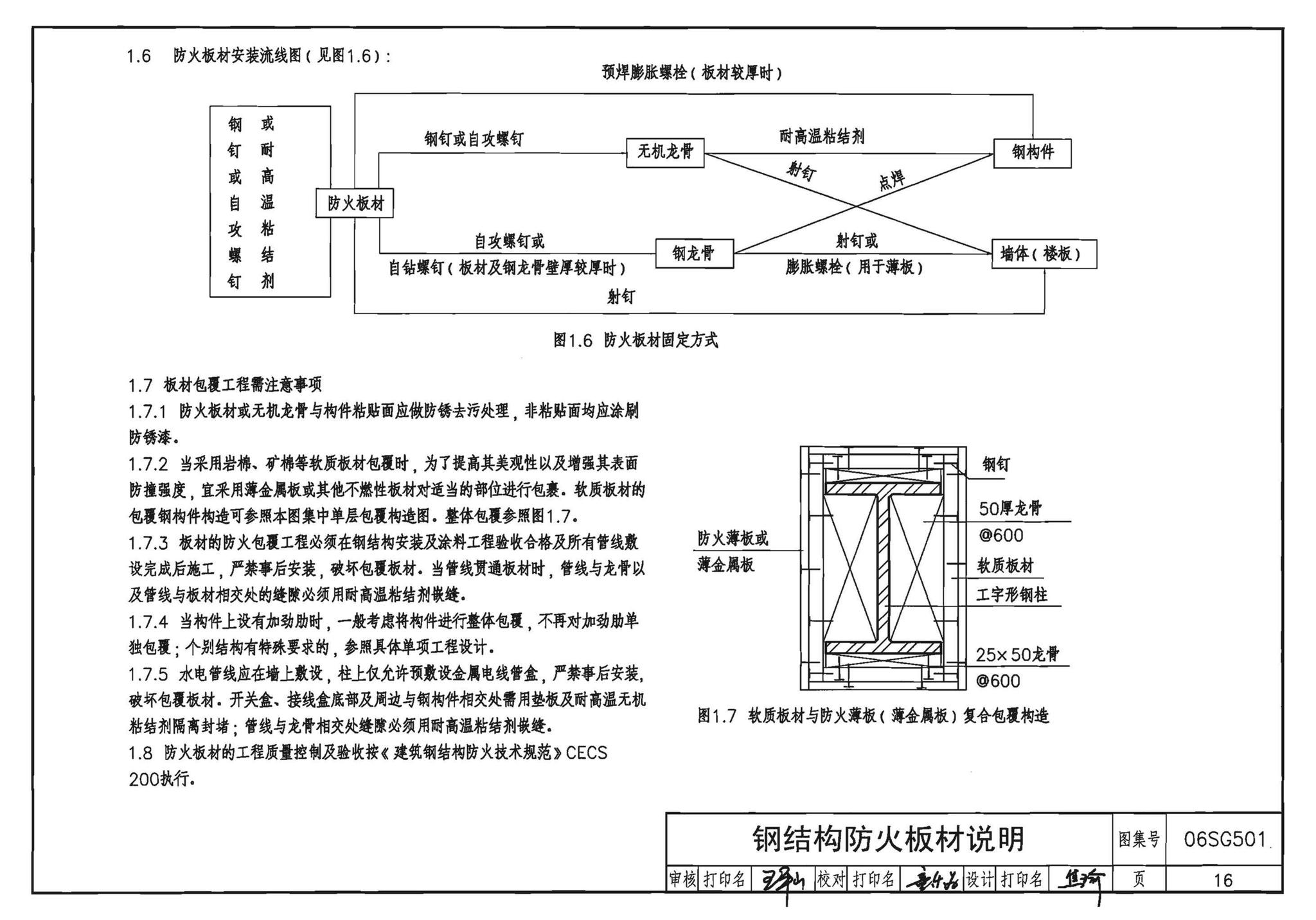 06SG501--民用建筑钢结构防火构造