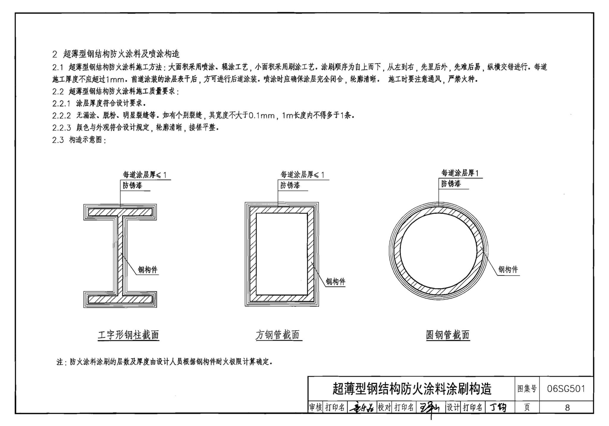 06SG501--民用建筑钢结构防火构造