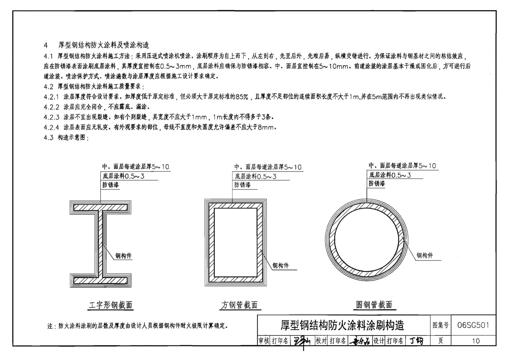 06SG501--民用建筑钢结构防火构造