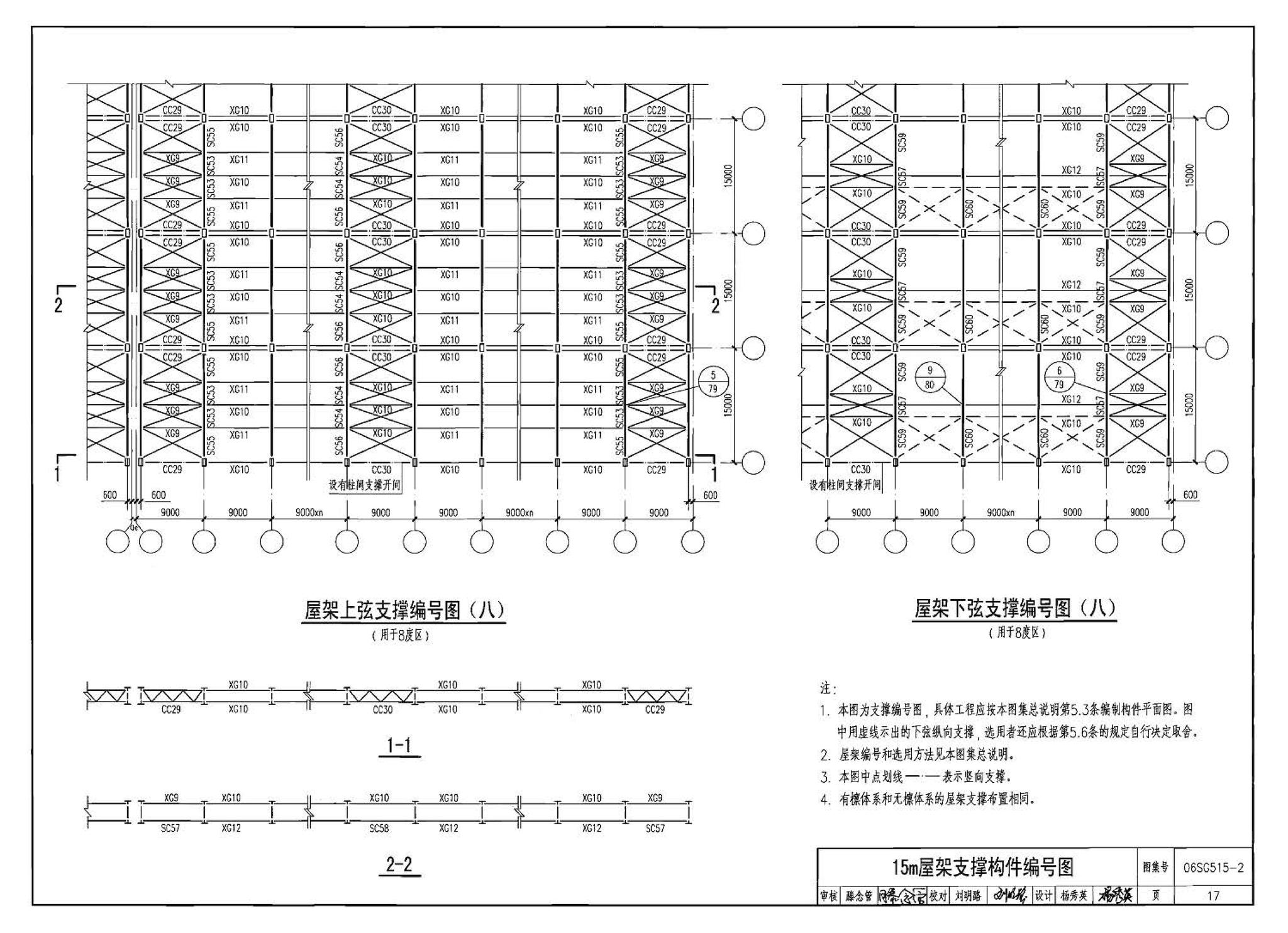 06SG515-2--轻型屋面梯形钢屋架（剖分T型钢）