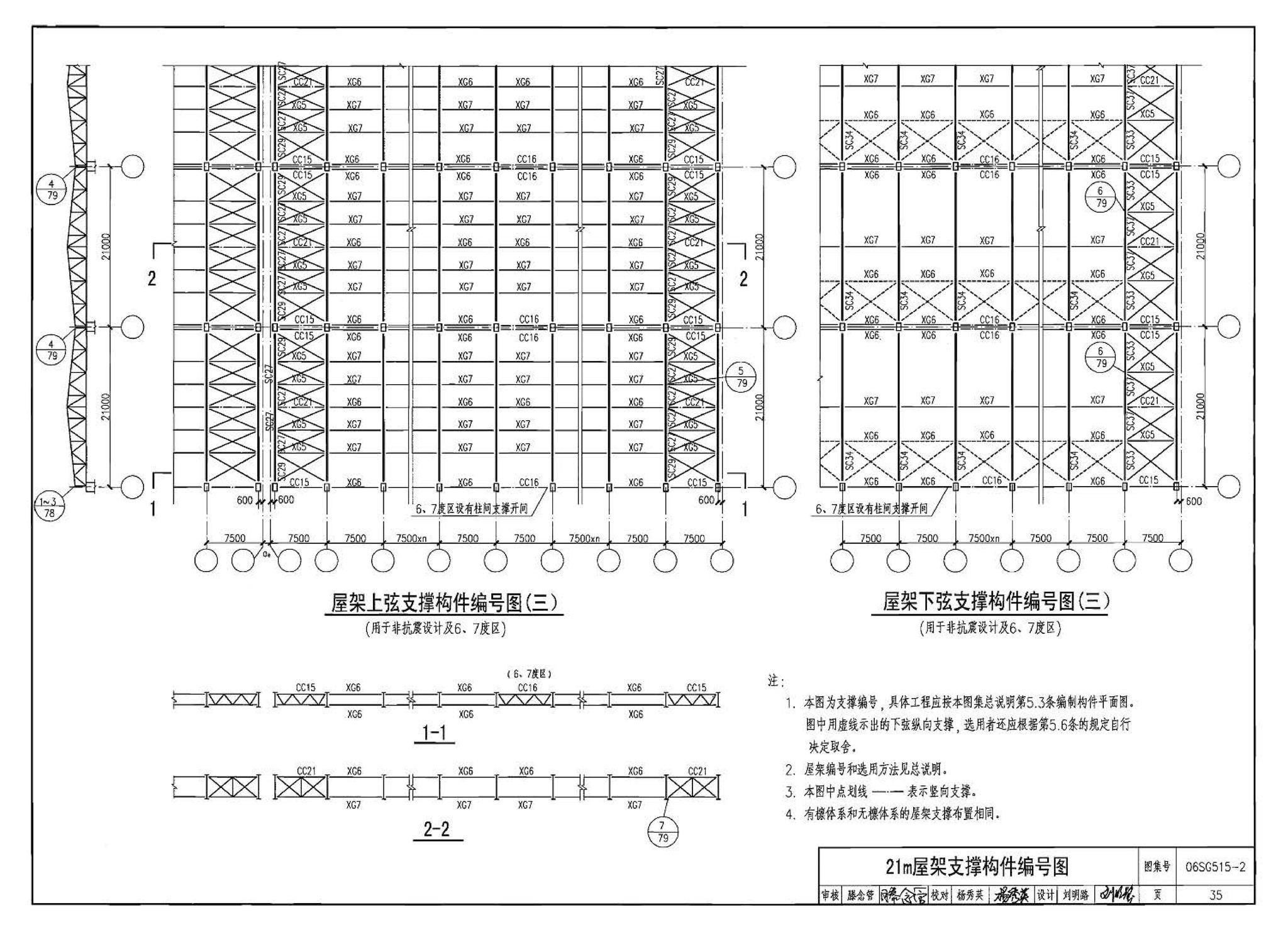 06SG515-2--轻型屋面梯形钢屋架（剖分T型钢）