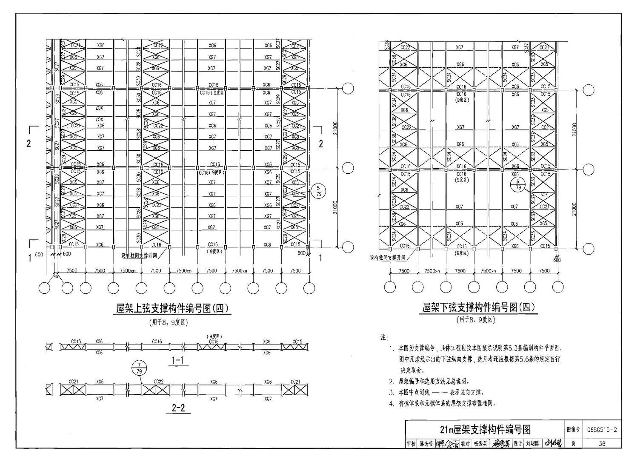 06SG515-2--轻型屋面梯形钢屋架（剖分T型钢）