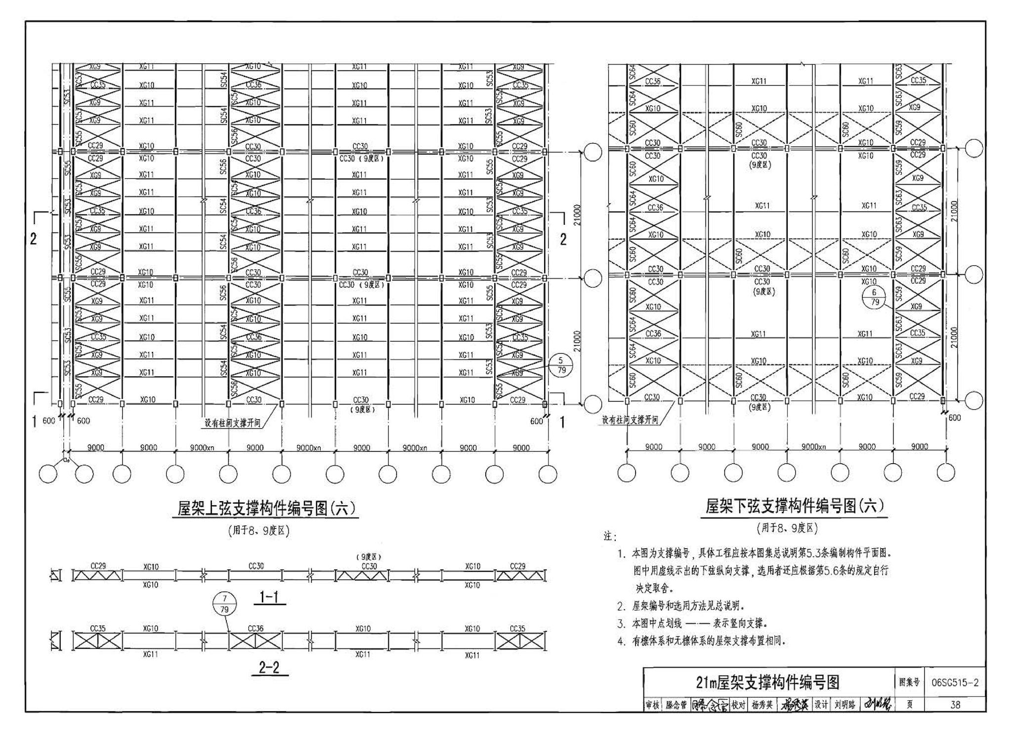 06SG515-2--轻型屋面梯形钢屋架（剖分T型钢）