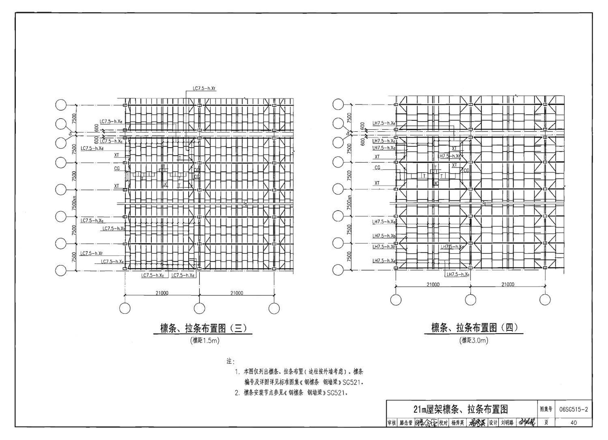 06SG515-2--轻型屋面梯形钢屋架（剖分T型钢）