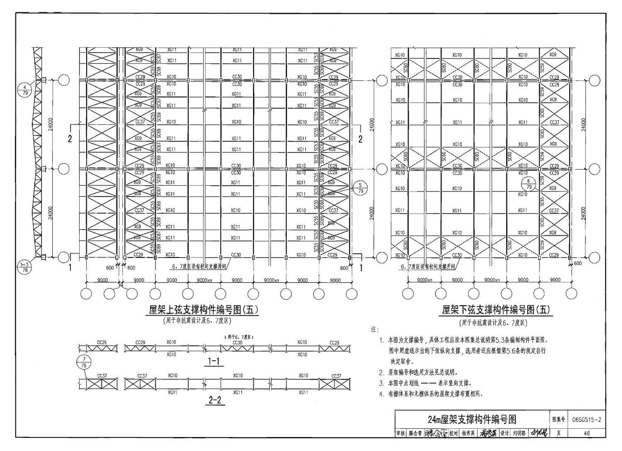 06SG515-2--轻型屋面梯形钢屋架（剖分T型钢）