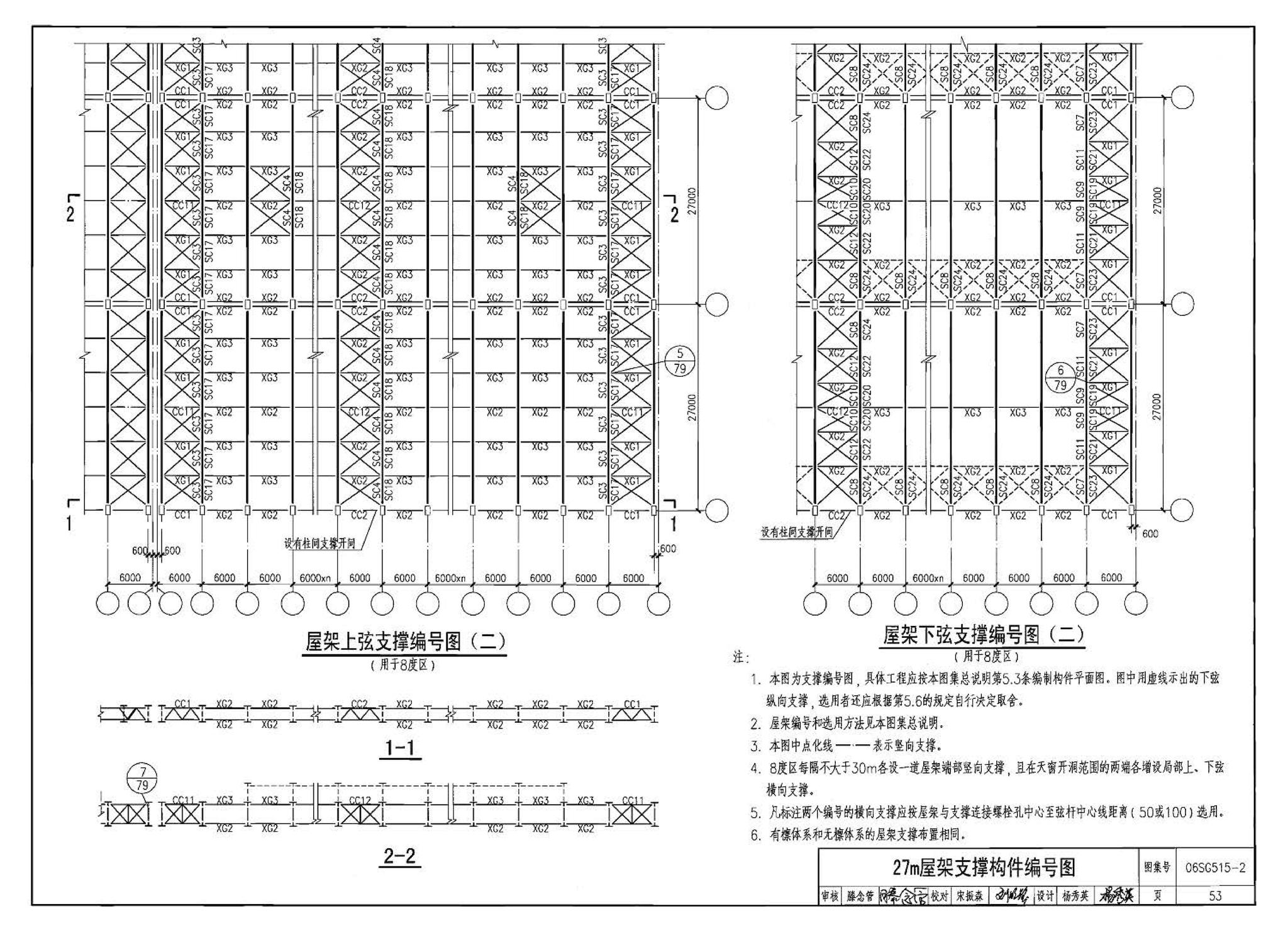 06SG515-2--轻型屋面梯形钢屋架（剖分T型钢）