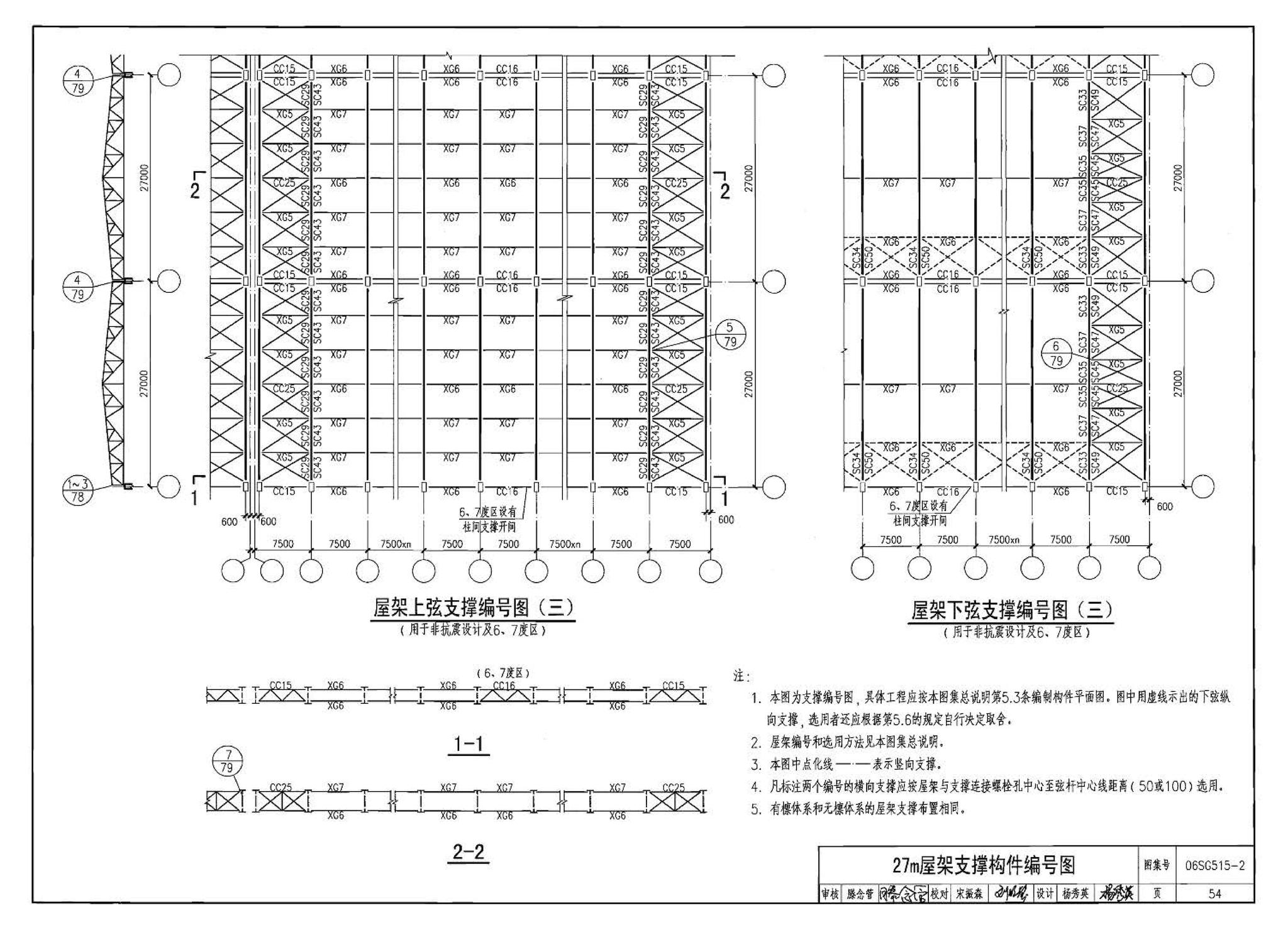 06SG515-2--轻型屋面梯形钢屋架（剖分T型钢）