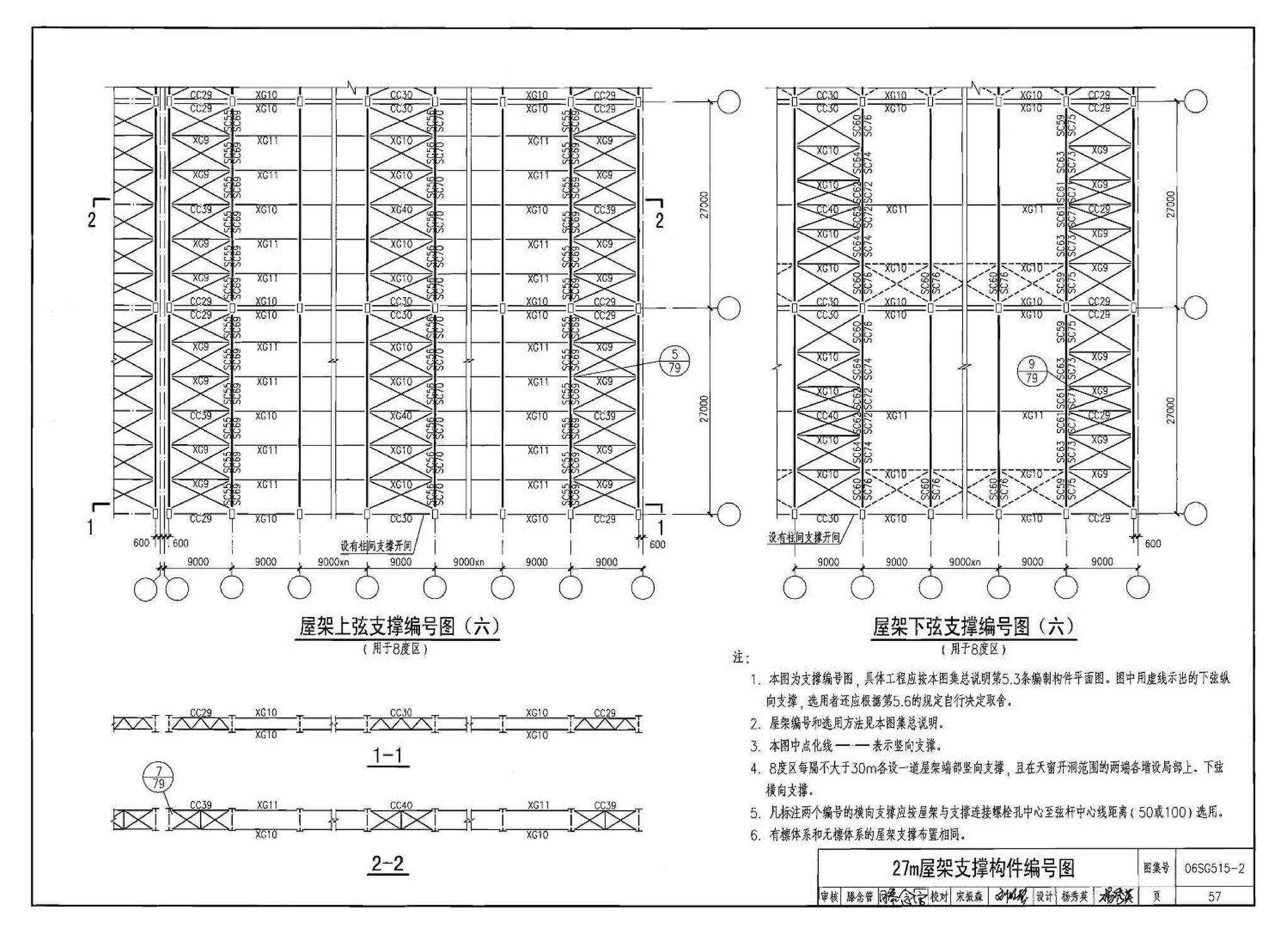 06SG515-2--轻型屋面梯形钢屋架（剖分T型钢）