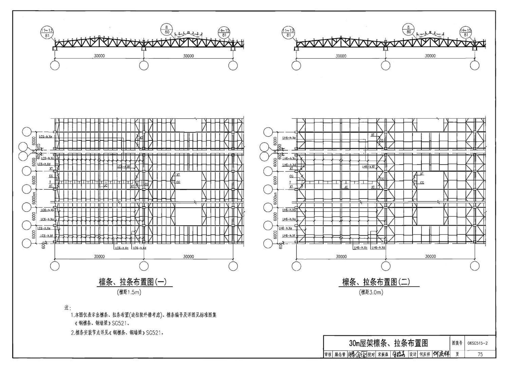 06SG515-2--轻型屋面梯形钢屋架（剖分T型钢）