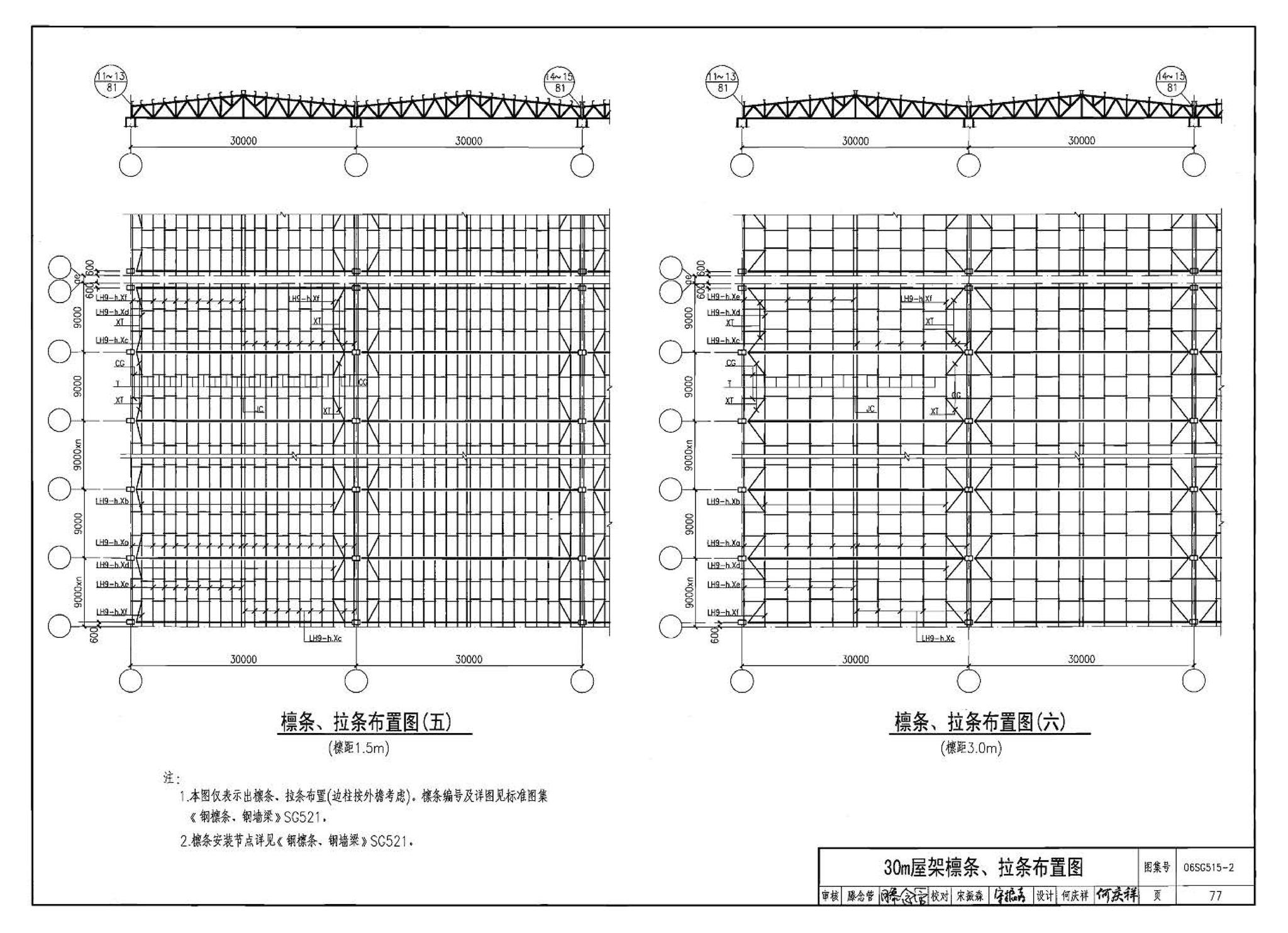 06SG515-2--轻型屋面梯形钢屋架（剖分T型钢）