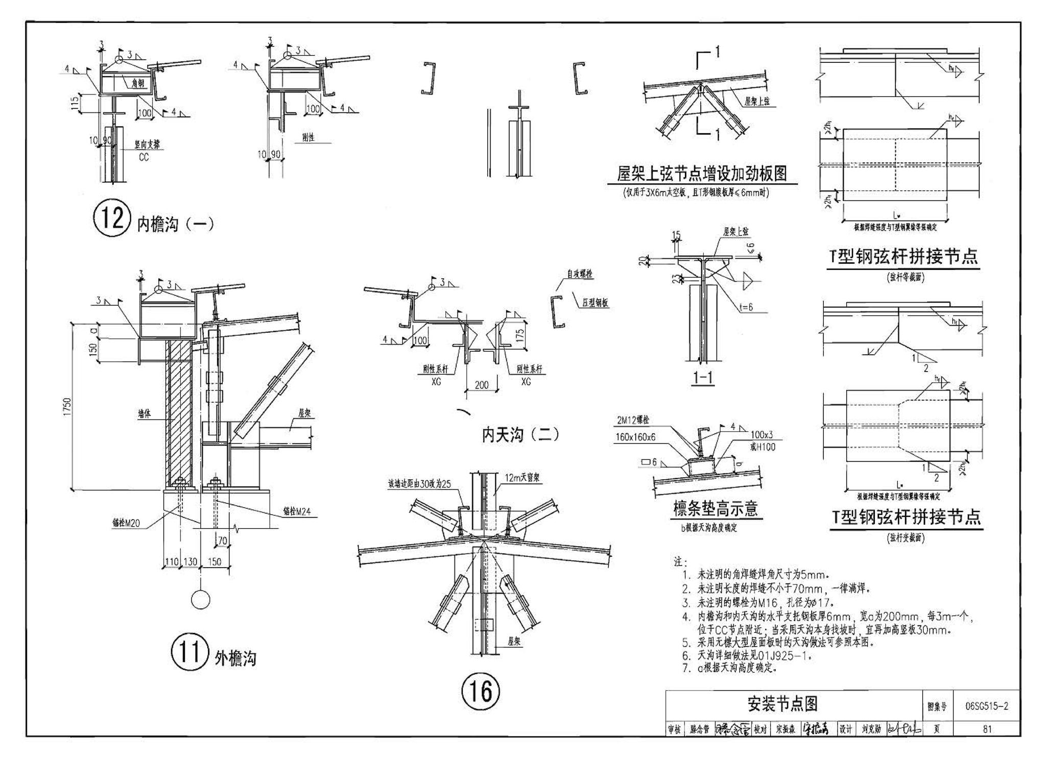 06SG515-2--轻型屋面梯形钢屋架（剖分T型钢）