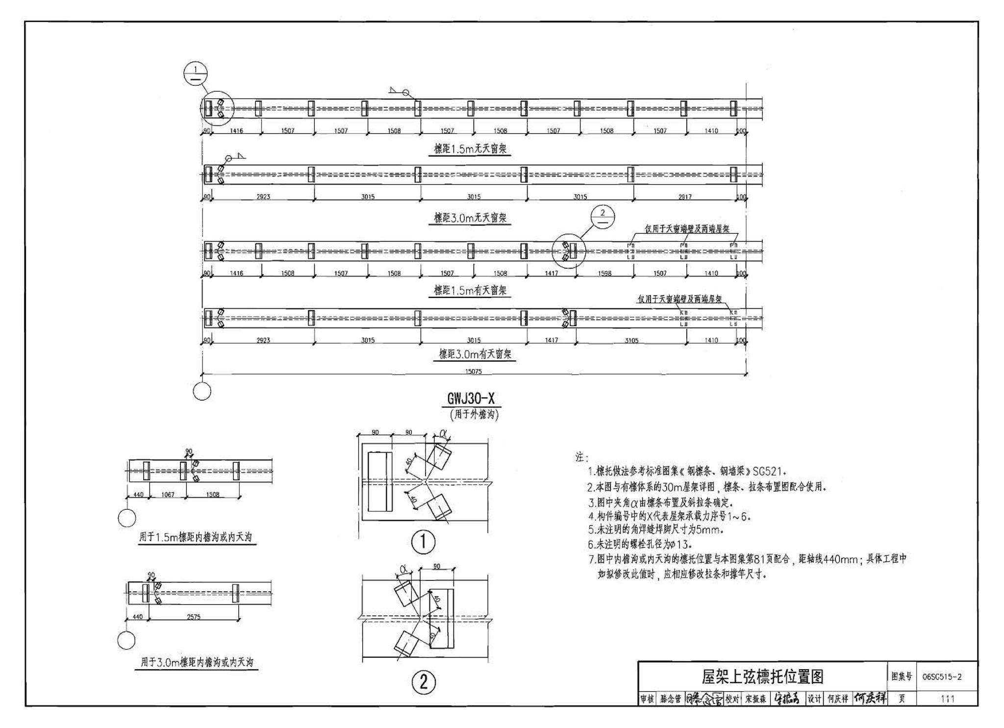 06SG515-2--轻型屋面梯形钢屋架（剖分T型钢）