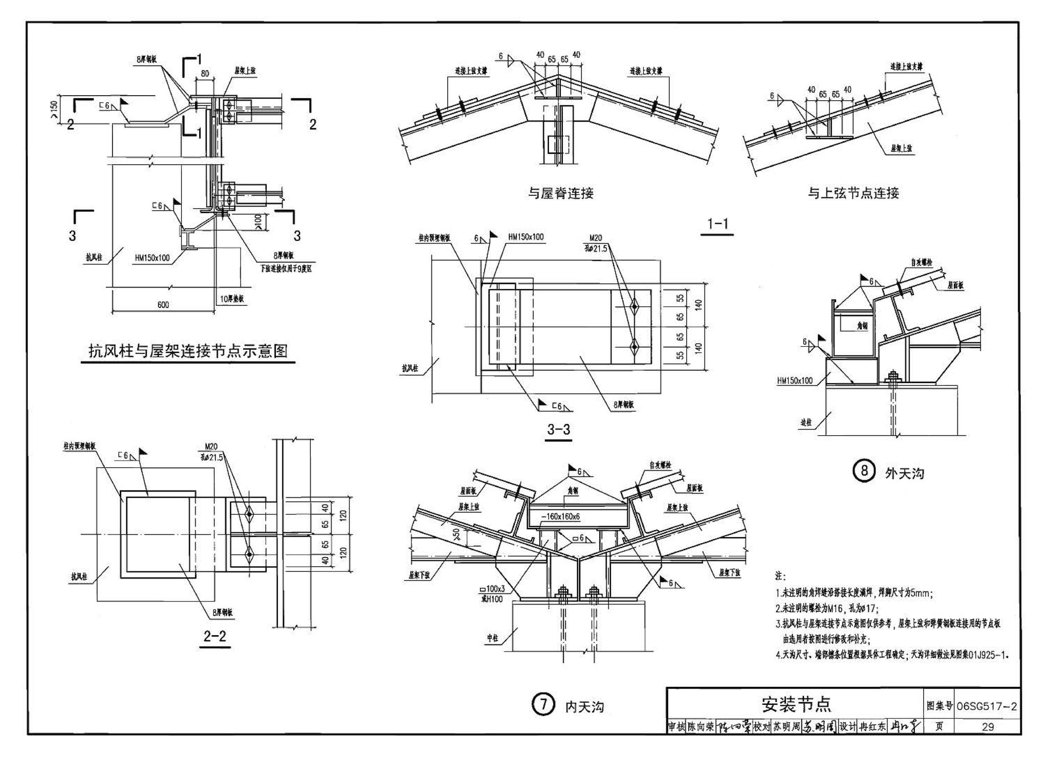 06SG517-2--轻型屋面三角形钢屋架（剖分T型钢）