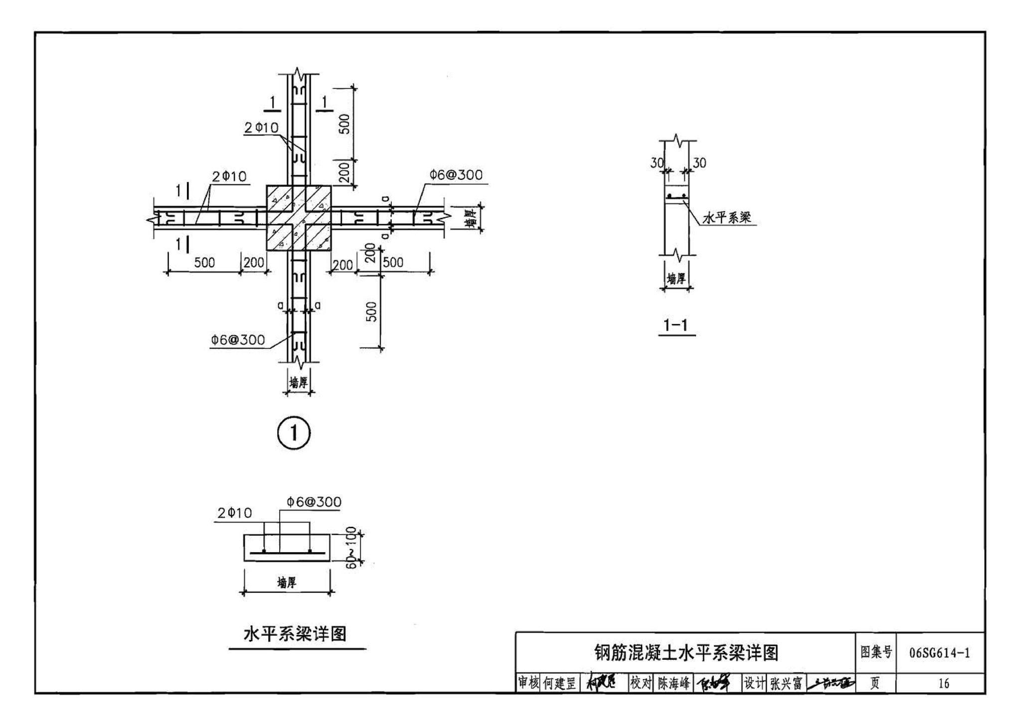 06SG614-1--砌体填充墙结构构造