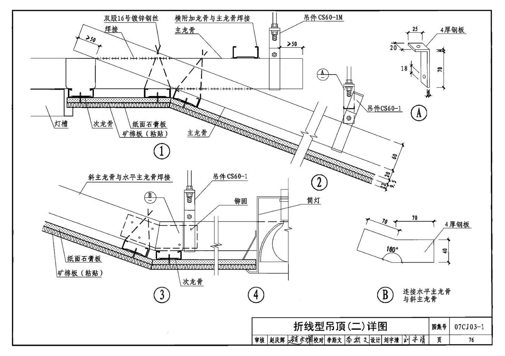 07CJ03-1--轻钢龙骨石膏板隔墙、吊顶（参考图集）