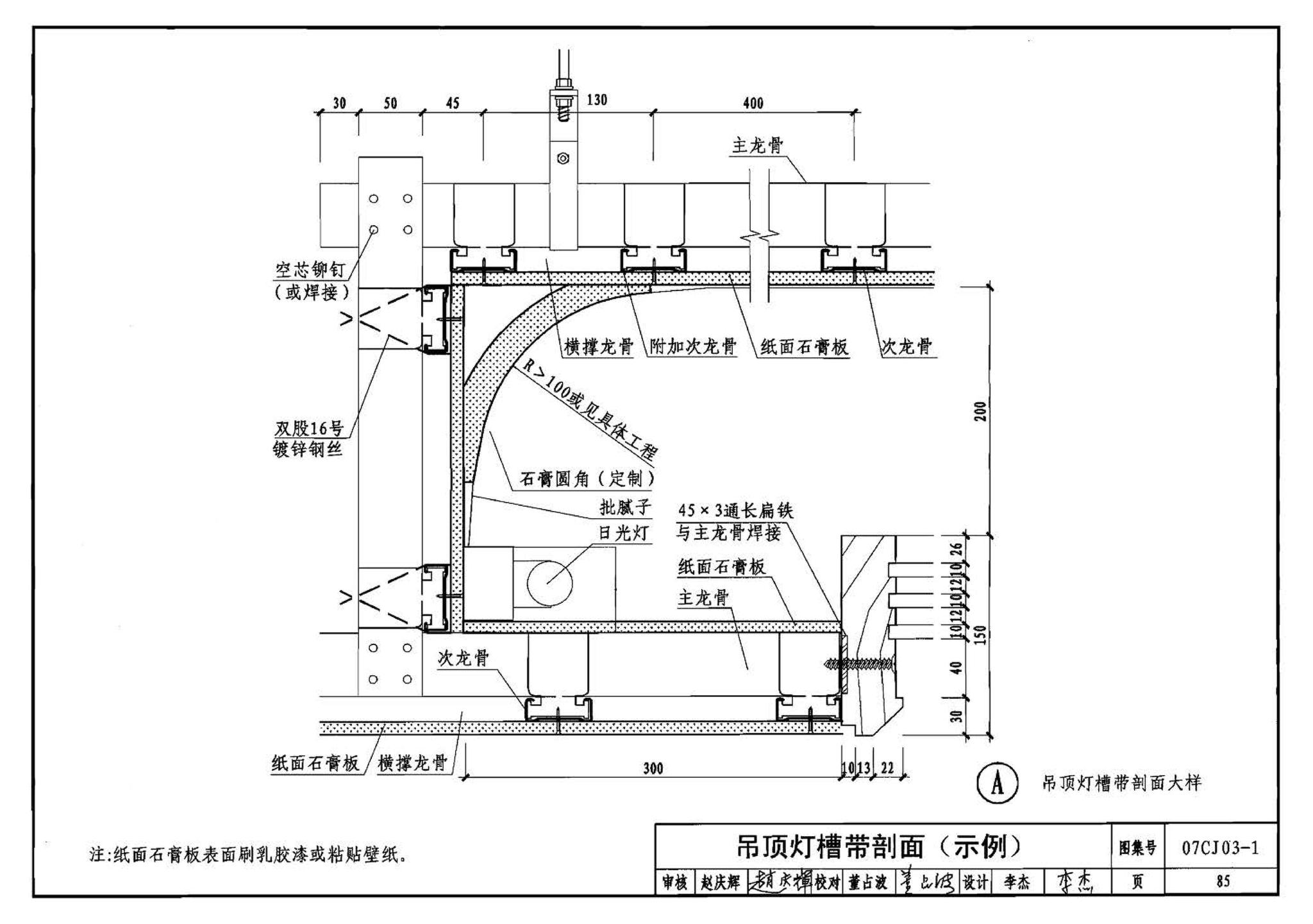 07CJ03-1--轻钢龙骨石膏板隔墙、吊顶（参考图集）