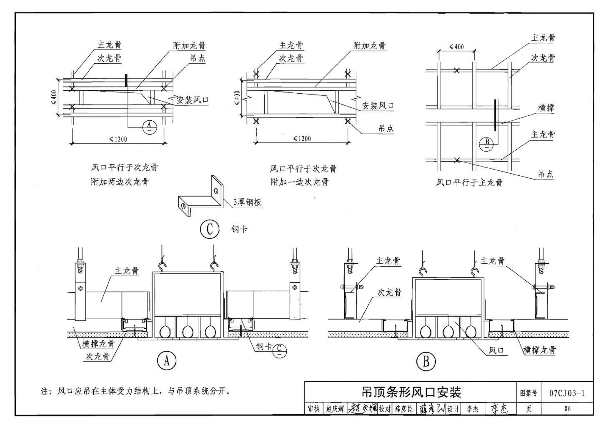 07CJ03-1--轻钢龙骨石膏板隔墙、吊顶（参考图集）