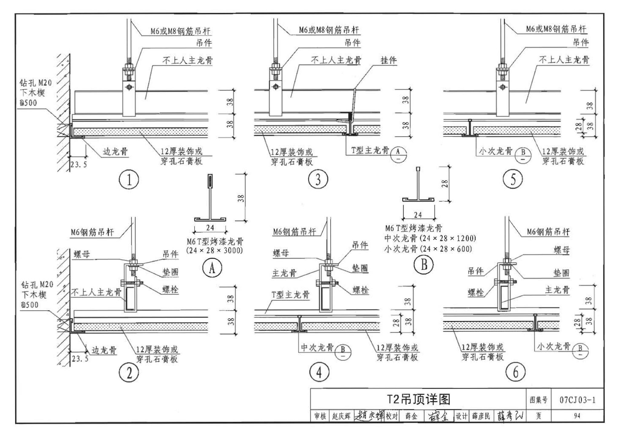 07CJ03-1--轻钢龙骨石膏板隔墙、吊顶（参考图集）