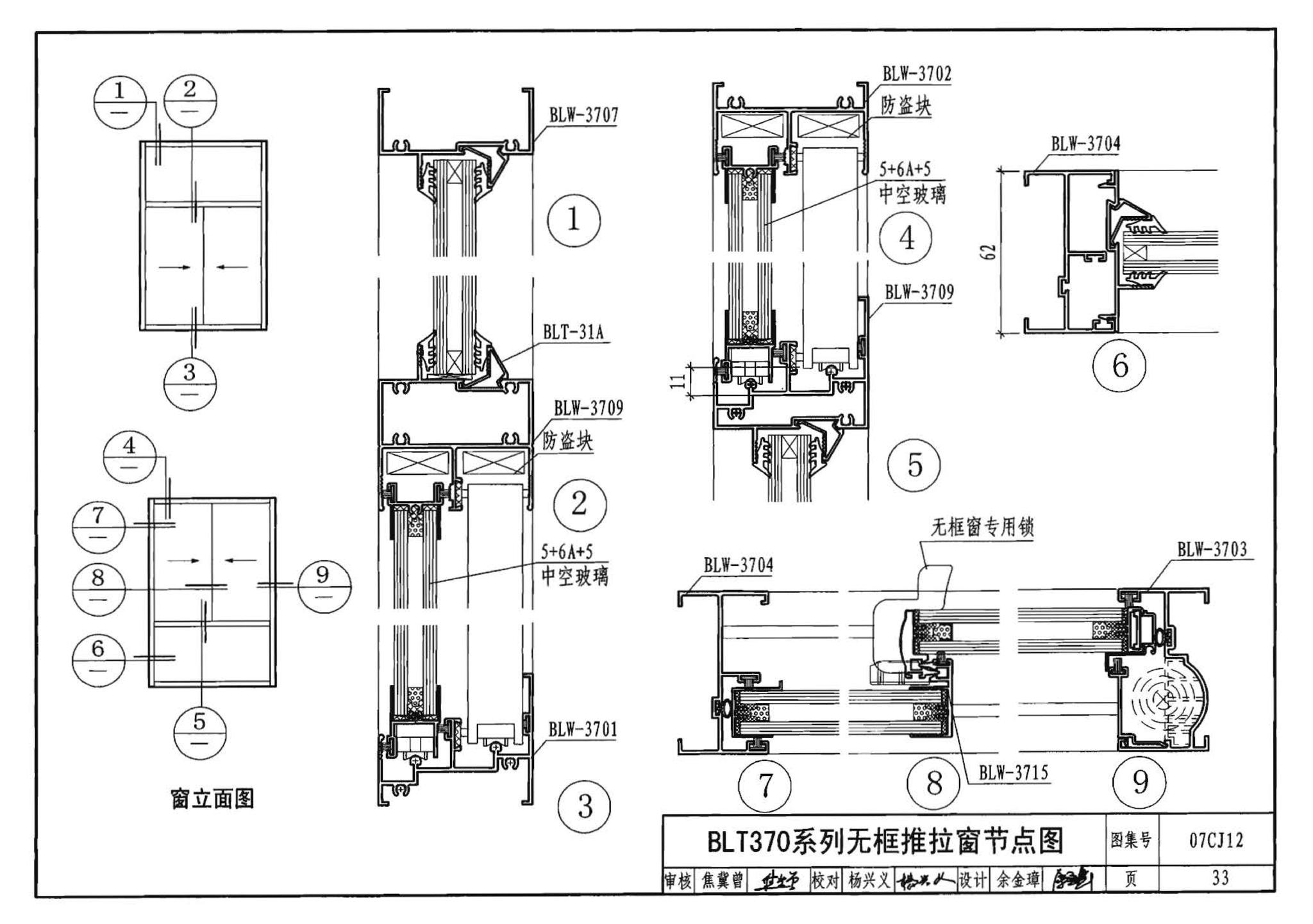 07CJ12--节能铝合金门窗－蓝光系列（参考图集）