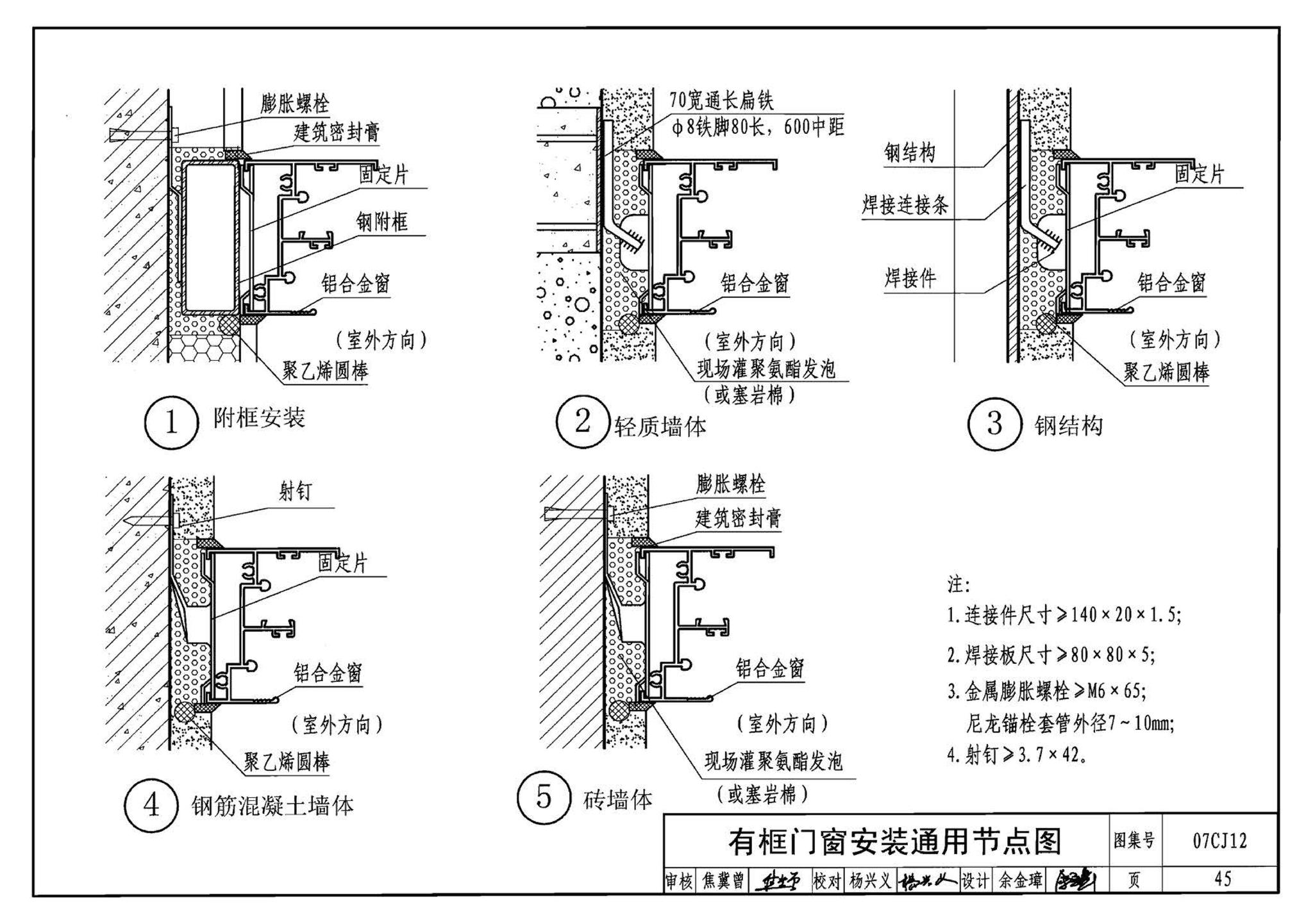 07CJ12--节能铝合金门窗－蓝光系列（参考图集）