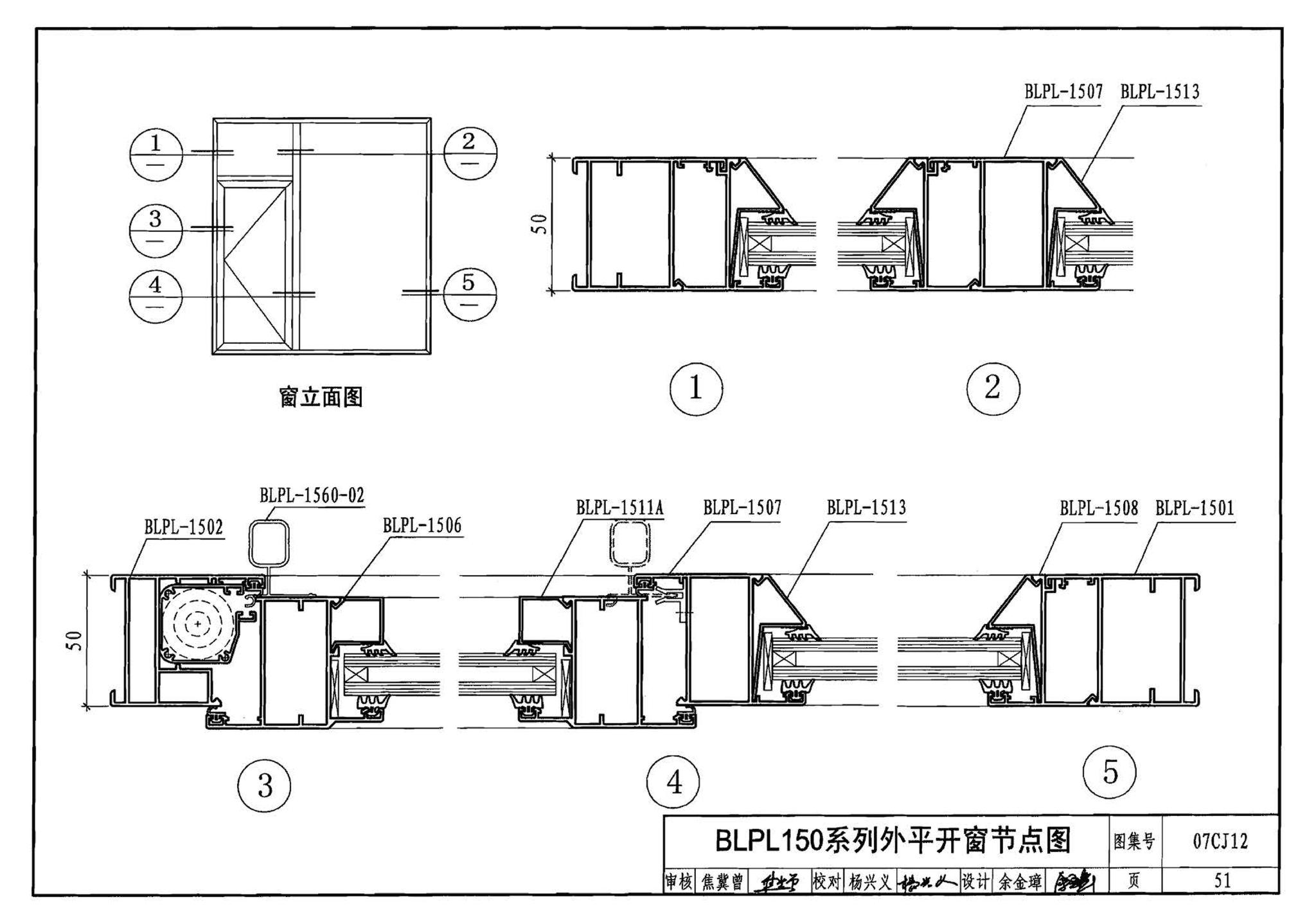 07CJ12--节能铝合金门窗－蓝光系列（参考图集）