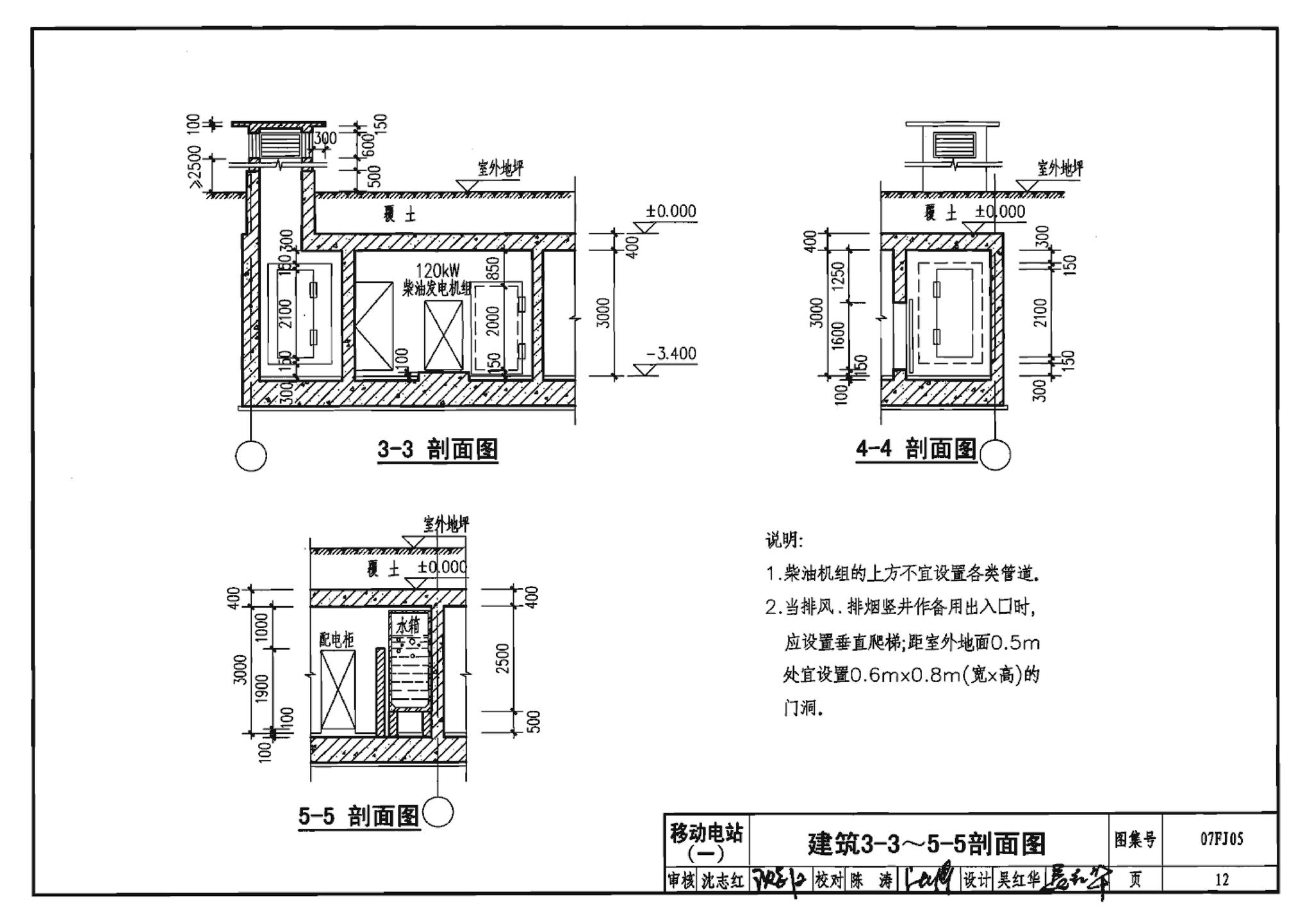 07FJ05--防空地下室移动柴油电站