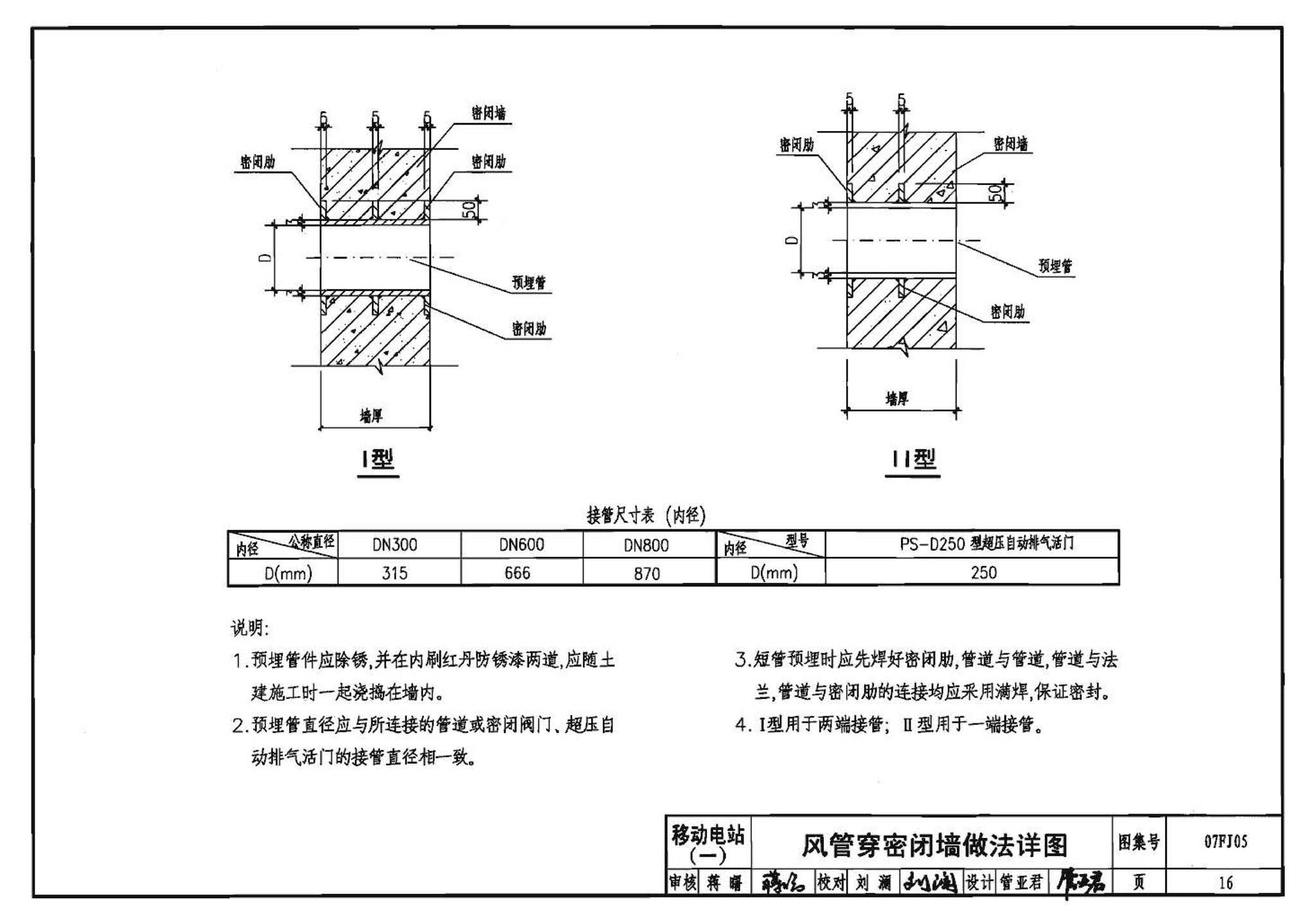 07FJ05--防空地下室移动柴油电站