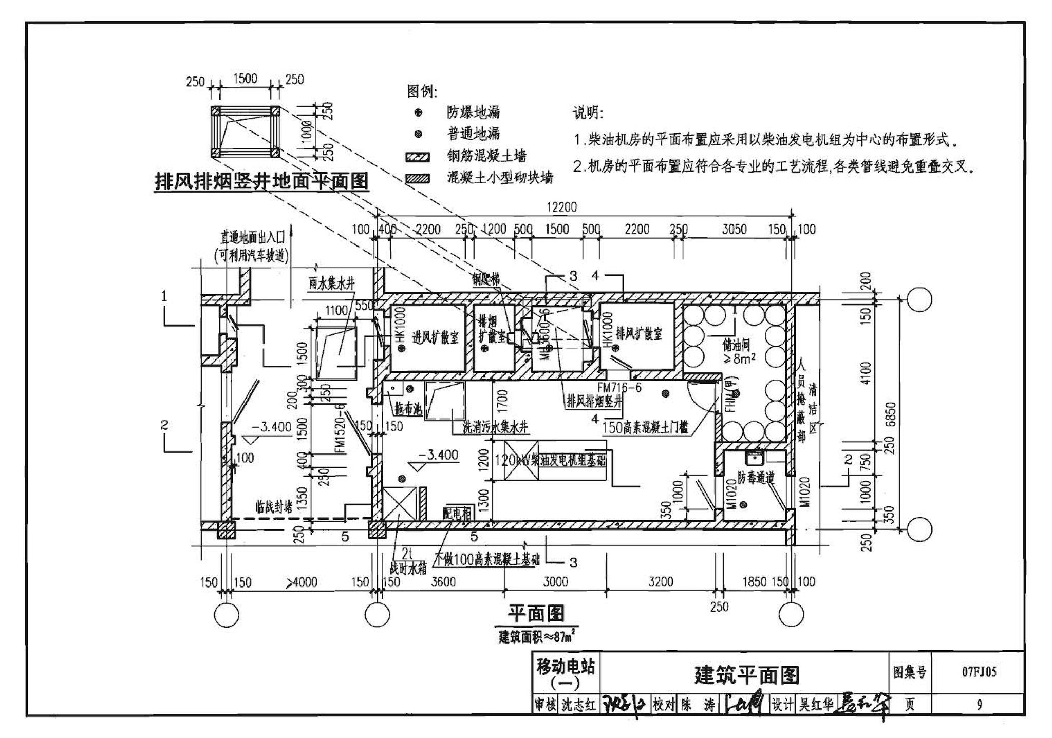 07FJ05--防空地下室移动柴油电站