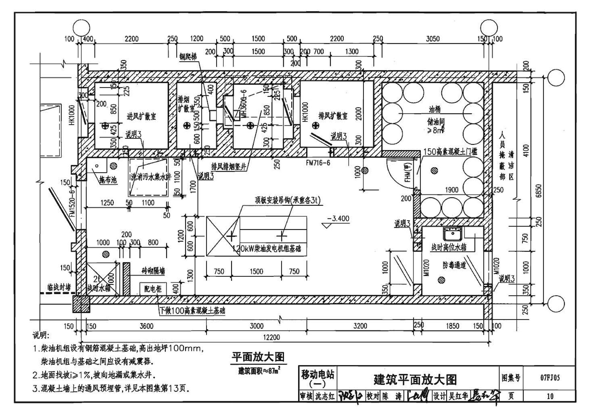 07FJ05--防空地下室移动柴油电站