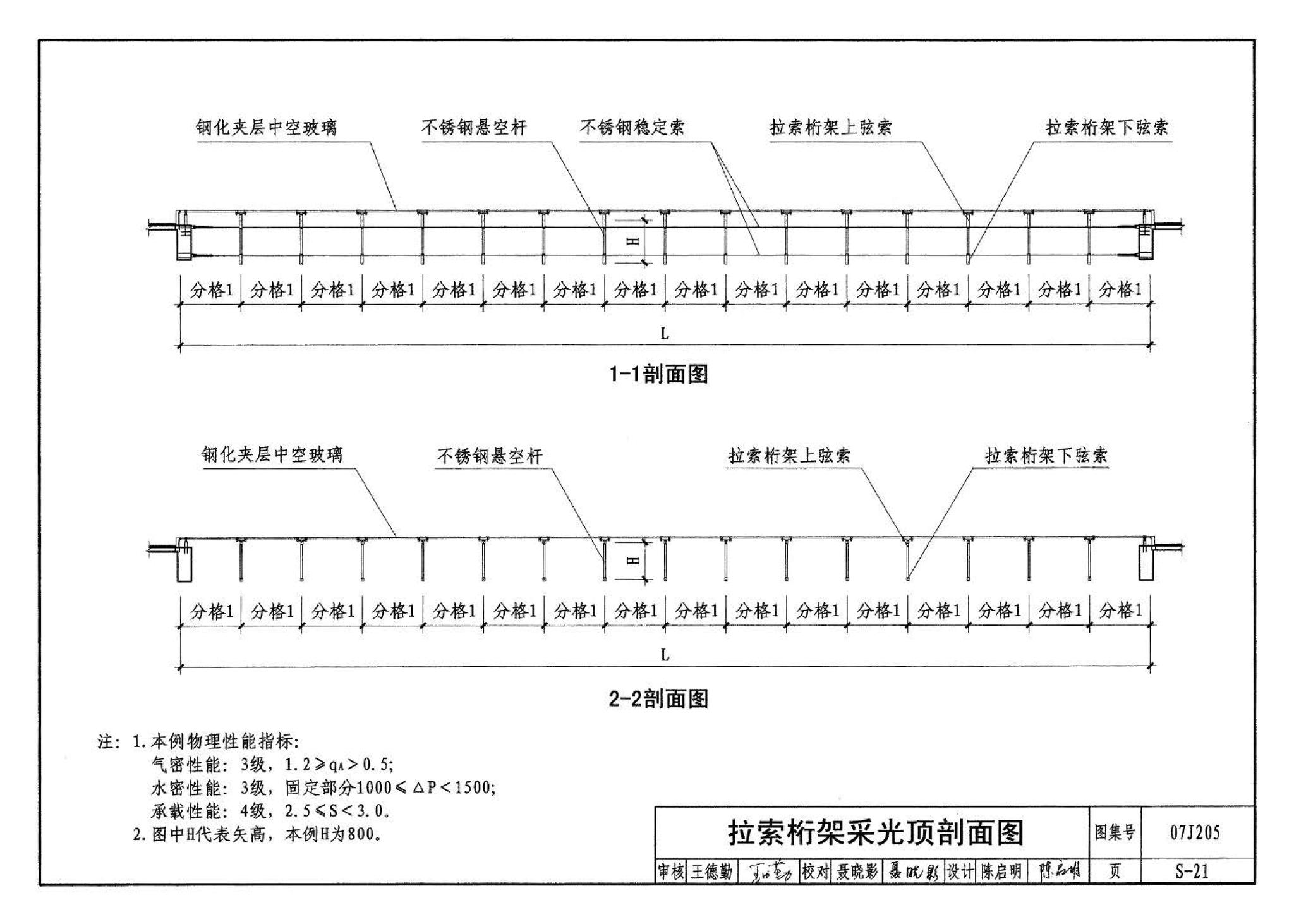 07J205--玻璃采光顶