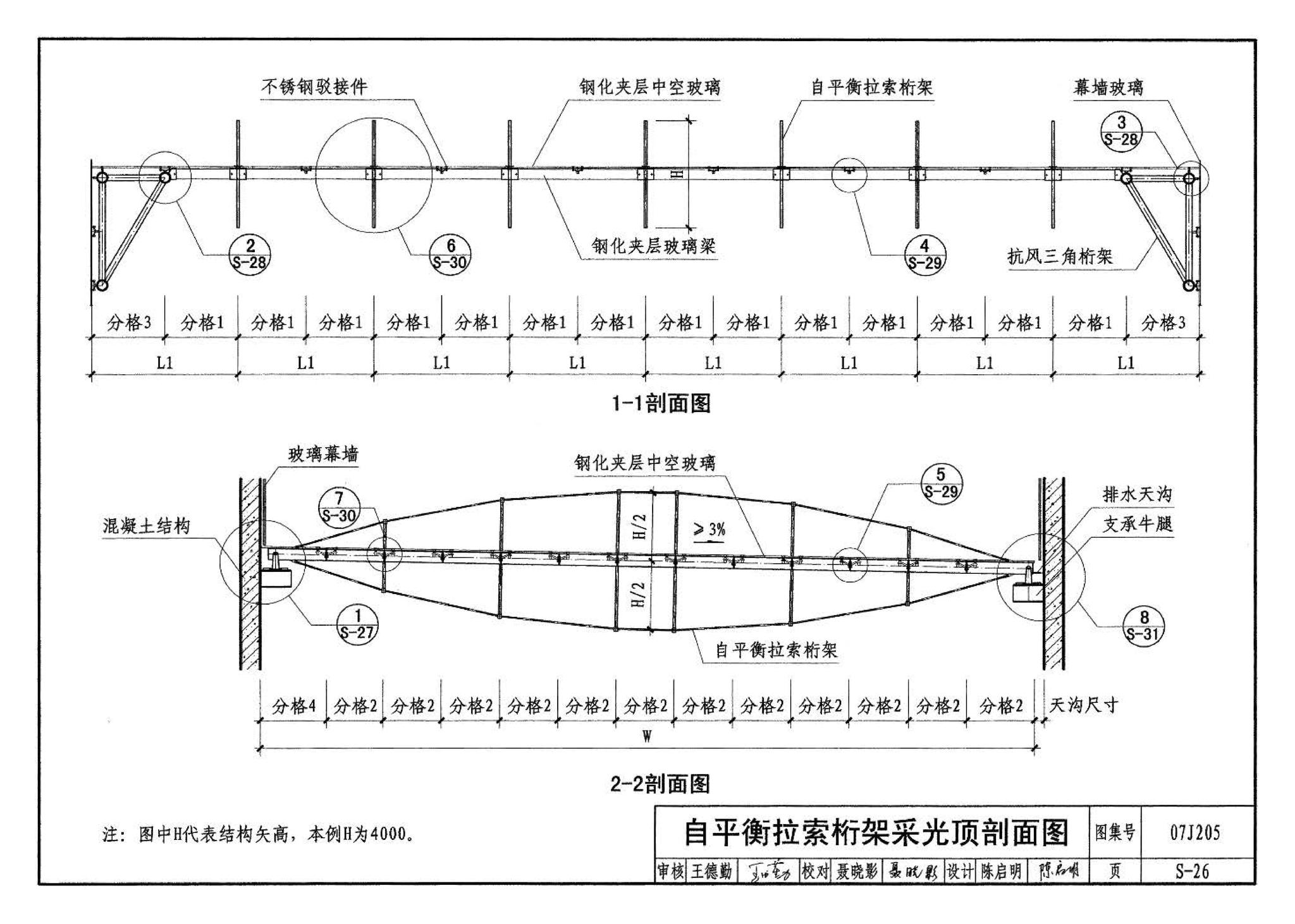 07J205--玻璃采光顶