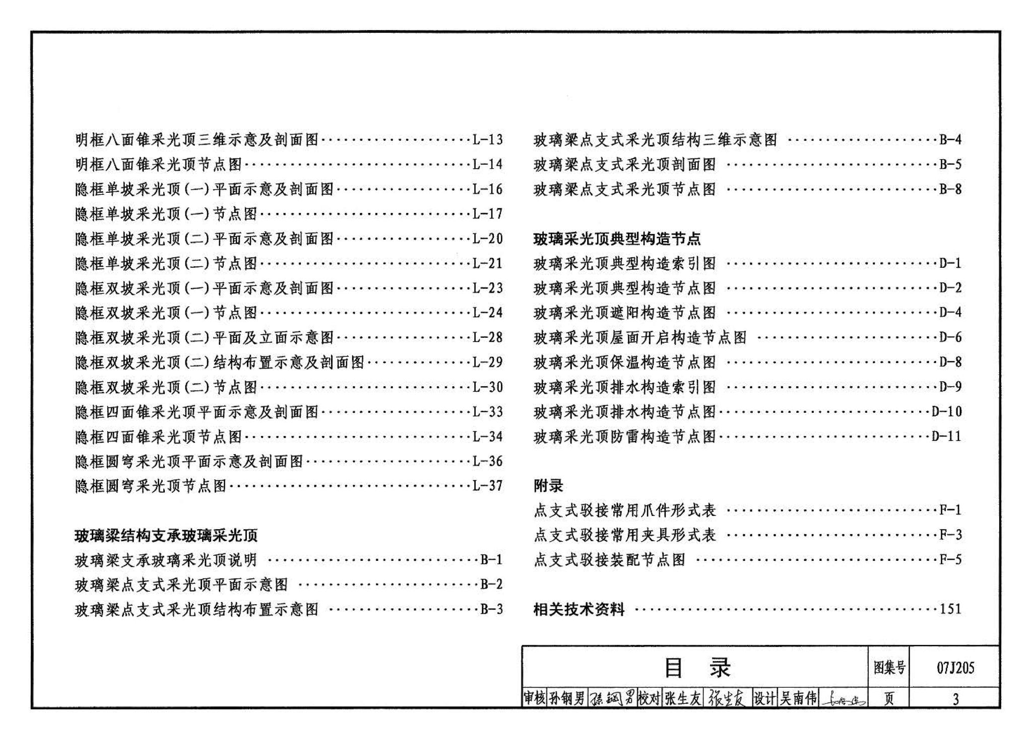 07J205--玻璃采光顶