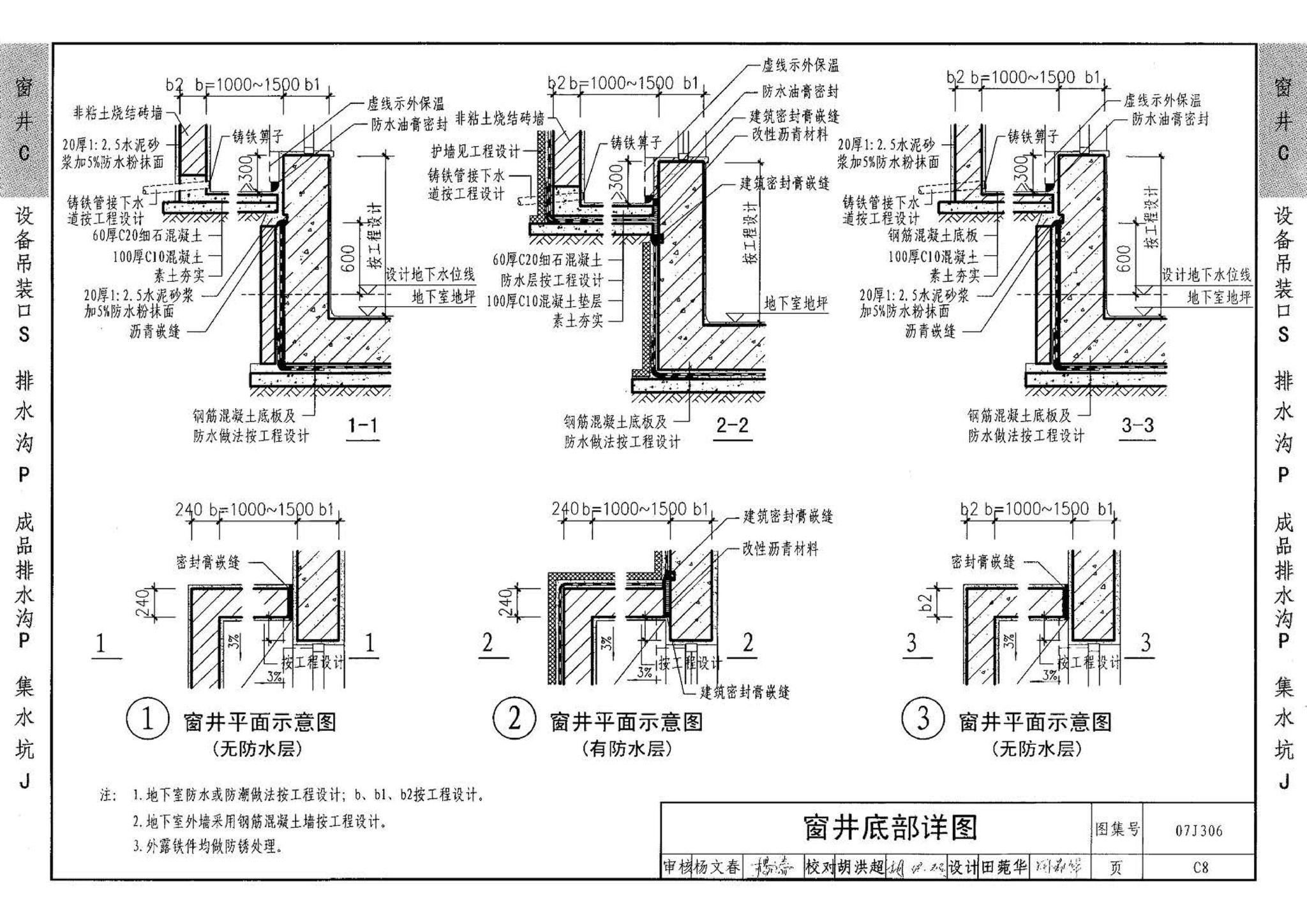 07J306--窗井、设备吊装口、排水沟、集水坑