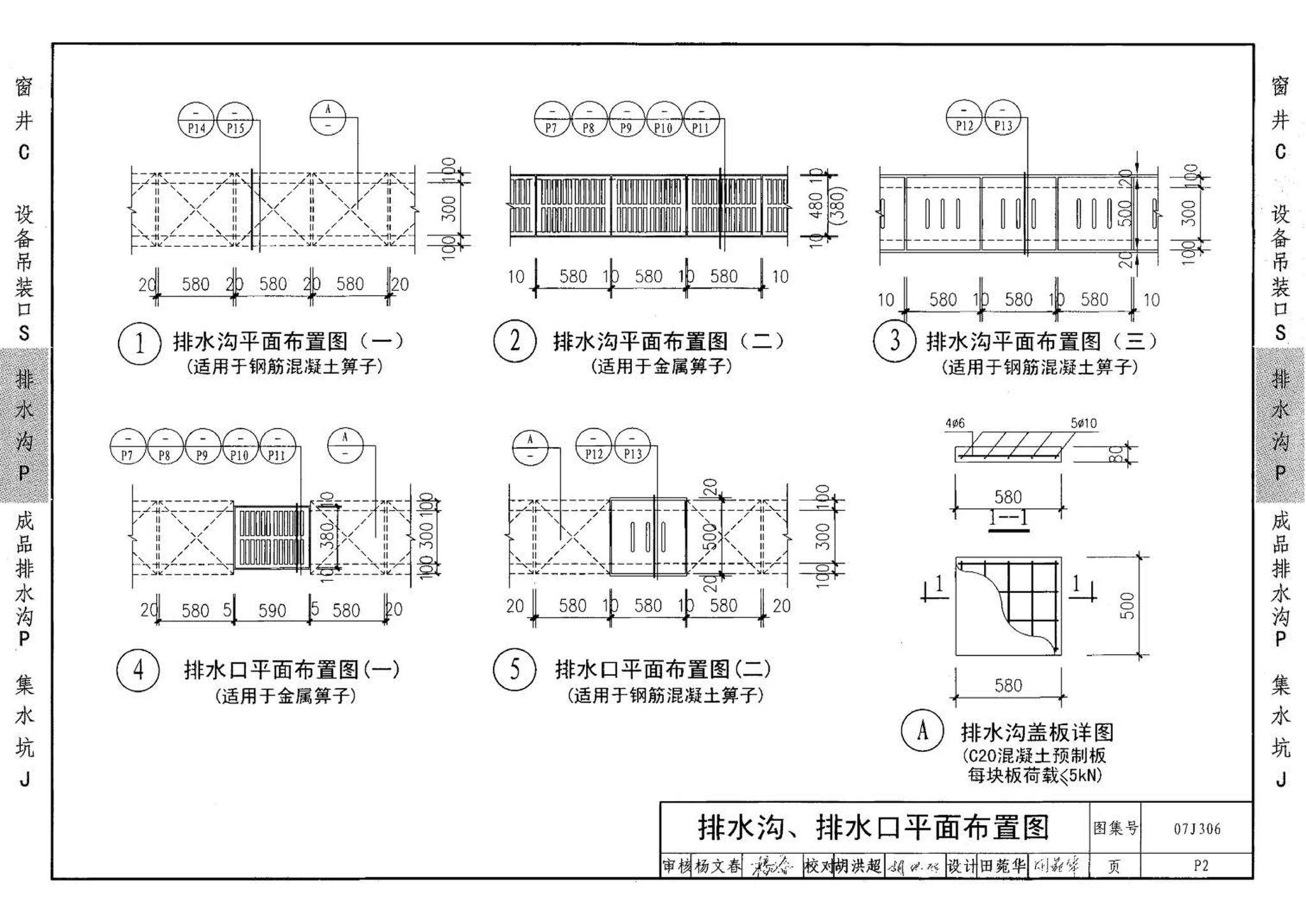 07J306--窗井、设备吊装口、排水沟、集水坑