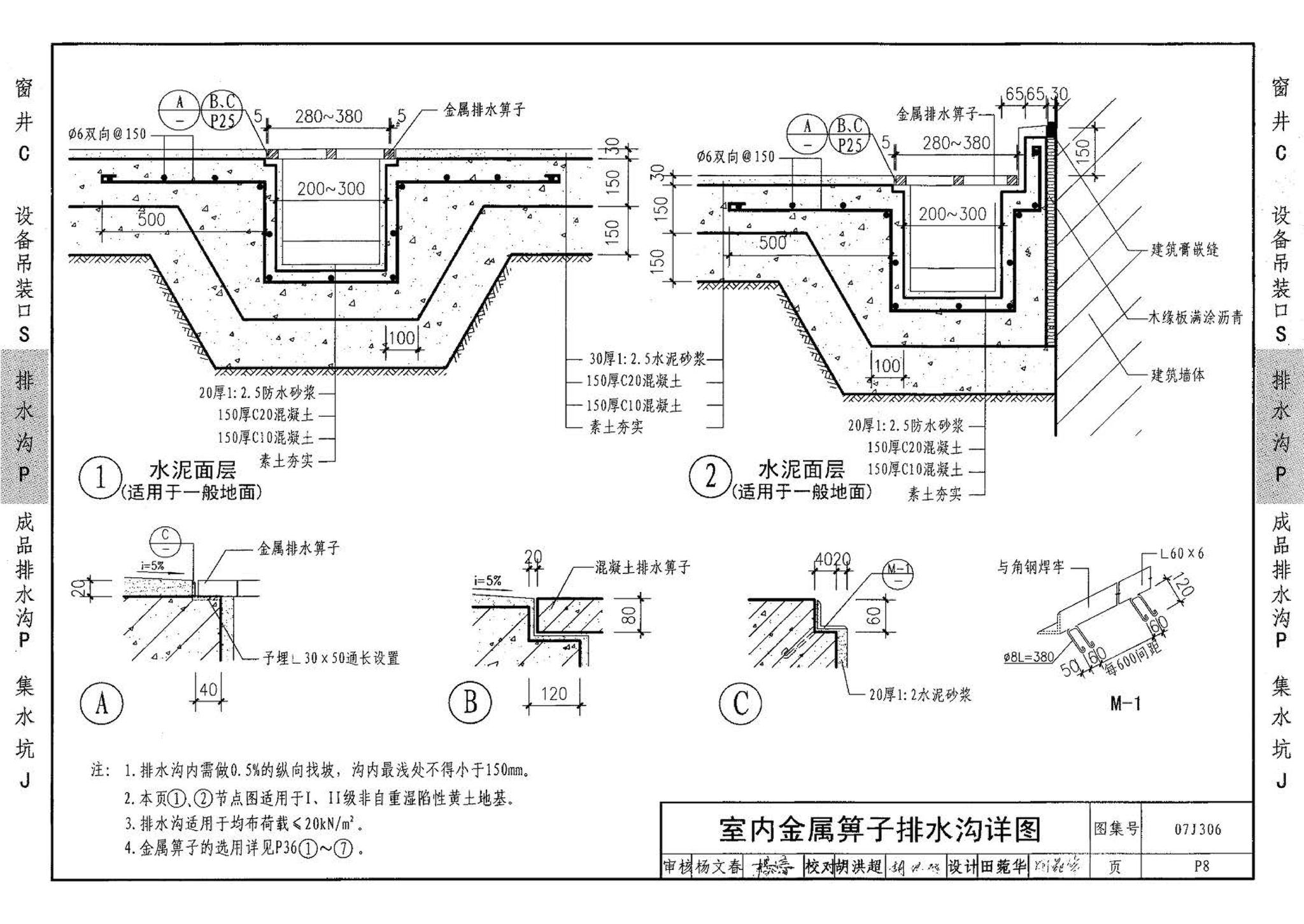 07J306--窗井、设备吊装口、排水沟、集水坑