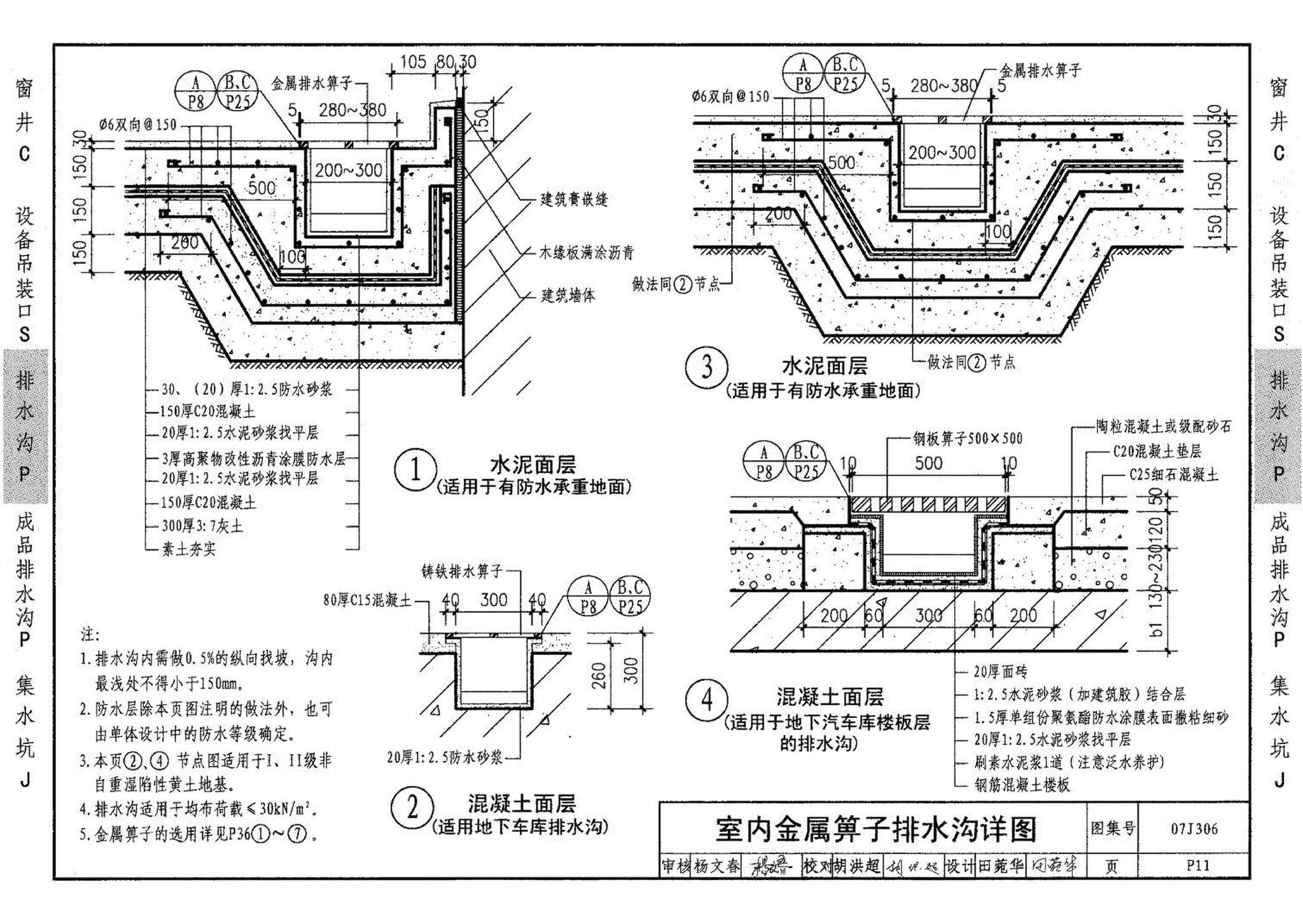 07J306--窗井、设备吊装口、排水沟、集水坑