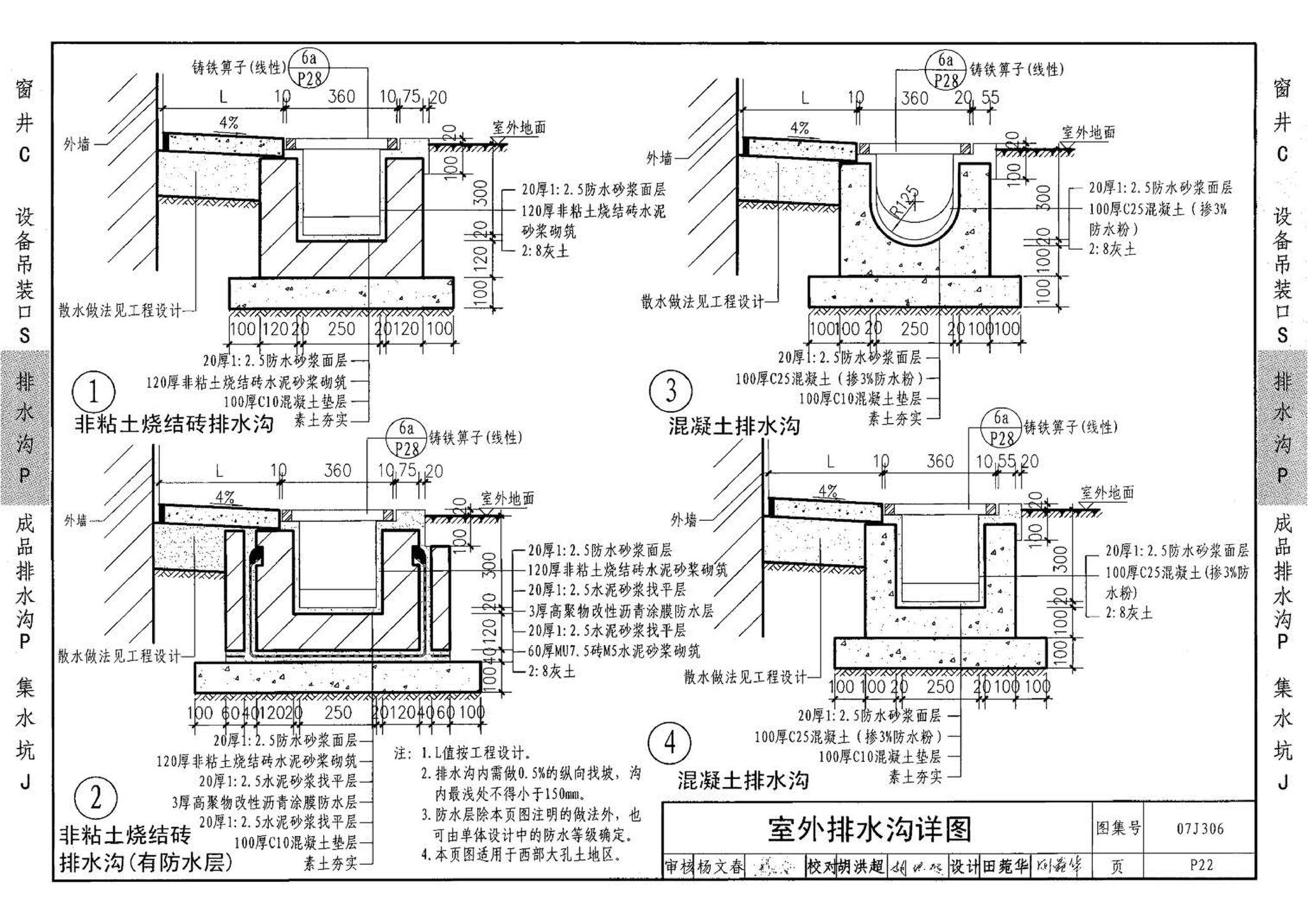 07J306--窗井、设备吊装口、排水沟、集水坑