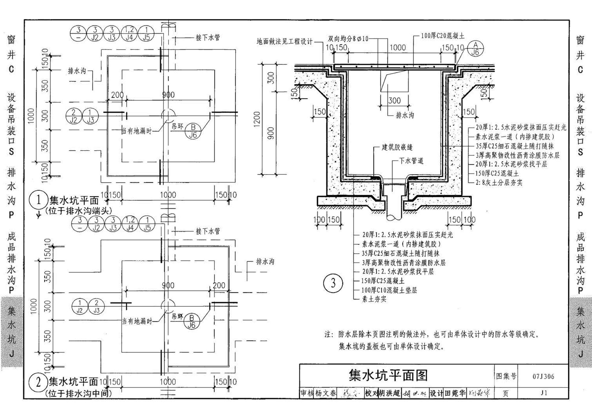 07J306--窗井、设备吊装口、排水沟、集水坑