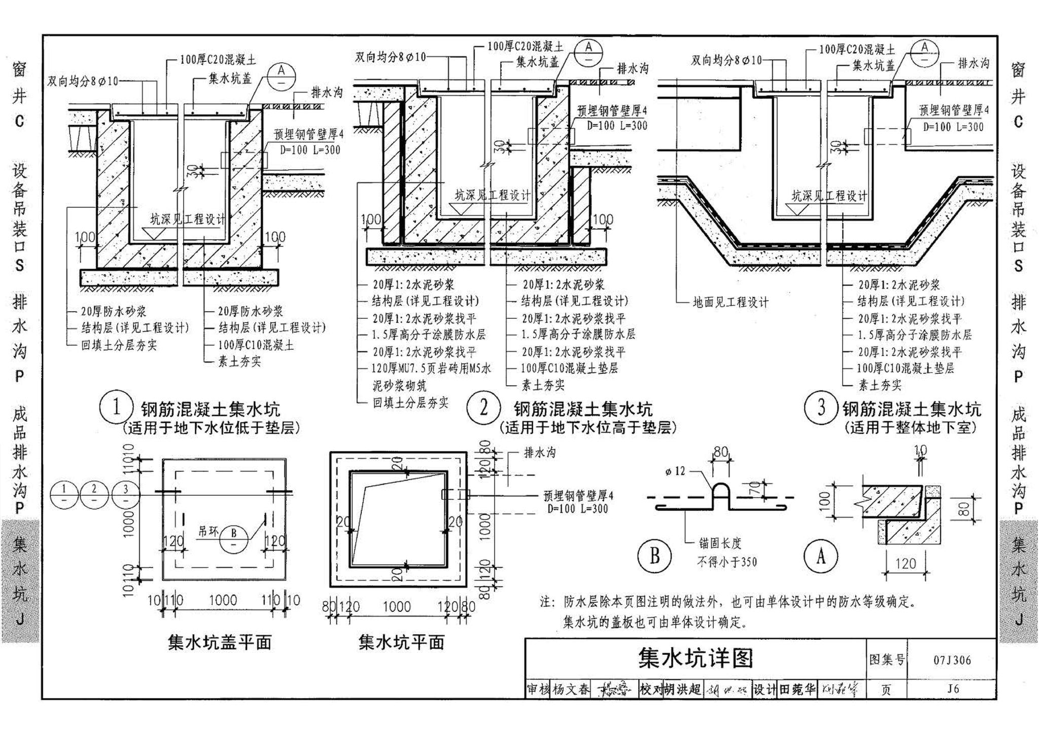 07J306--窗井、设备吊装口、排水沟、集水坑