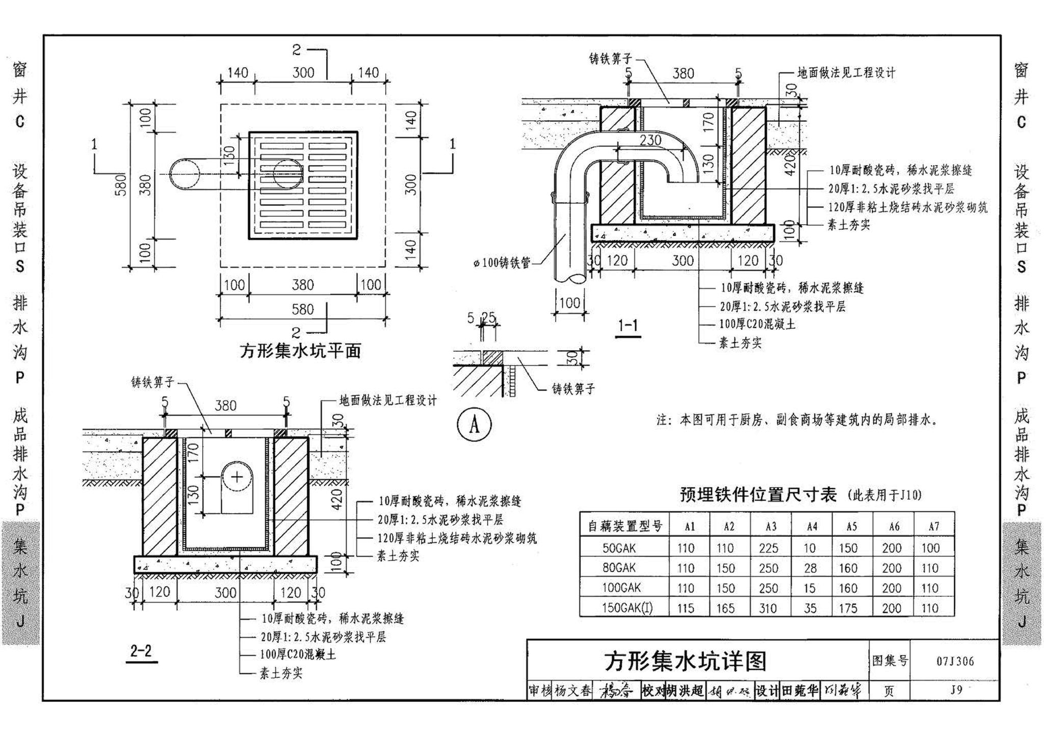 07J306--窗井、设备吊装口、排水沟、集水坑