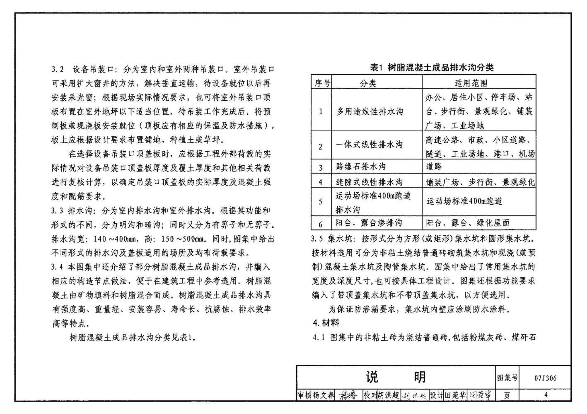 07J306--窗井、设备吊装口、排水沟、集水坑