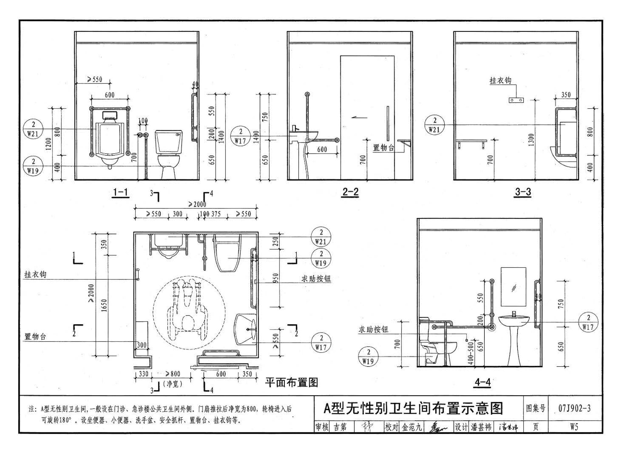 07J902-3--医疗建筑 卫生间、淋浴间、洗池